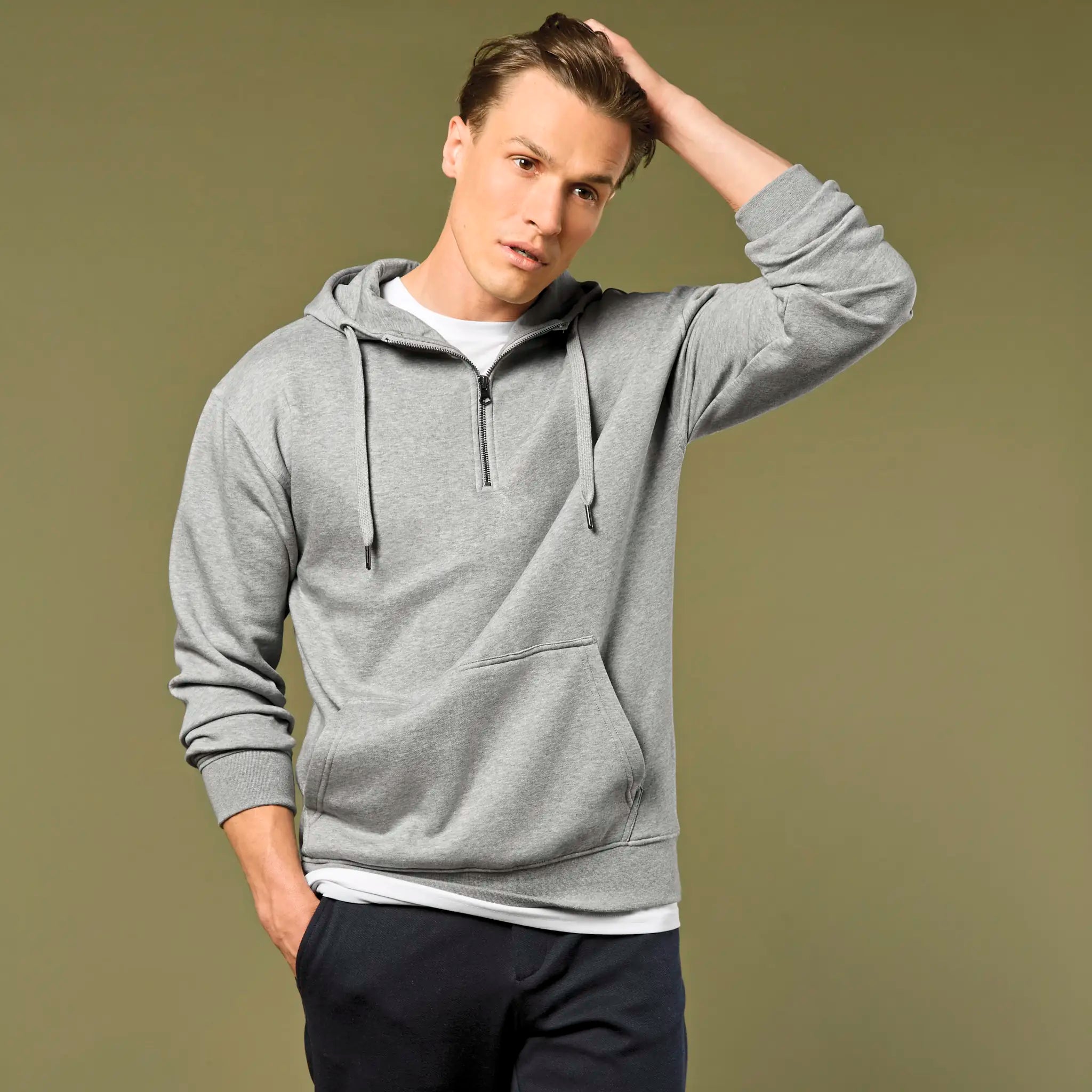all-groups Men's Regular Fit 14 Zip Hoodie