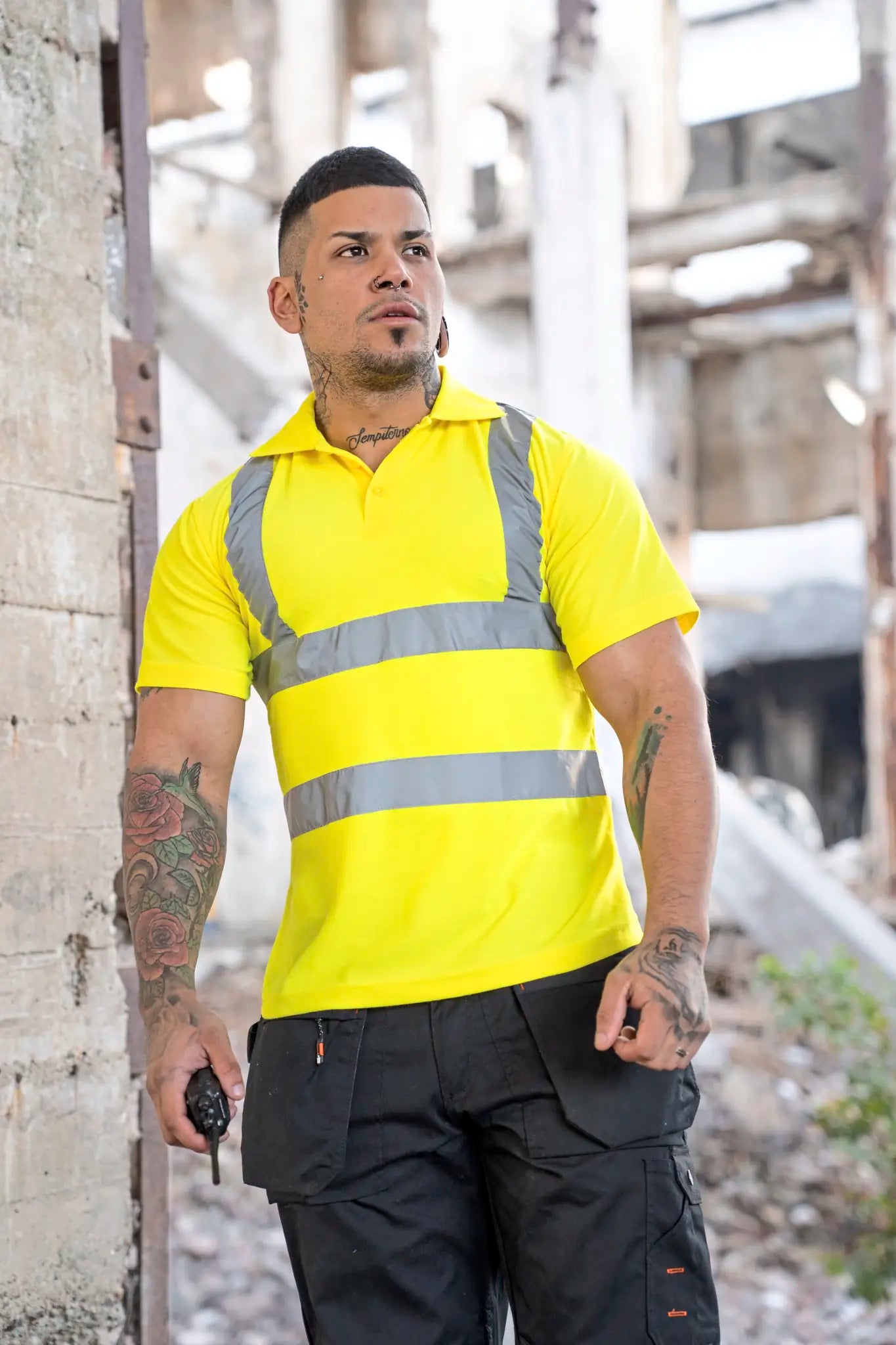 all-groups Men's Hi Vis Basic Polo Shirt Liverpool
