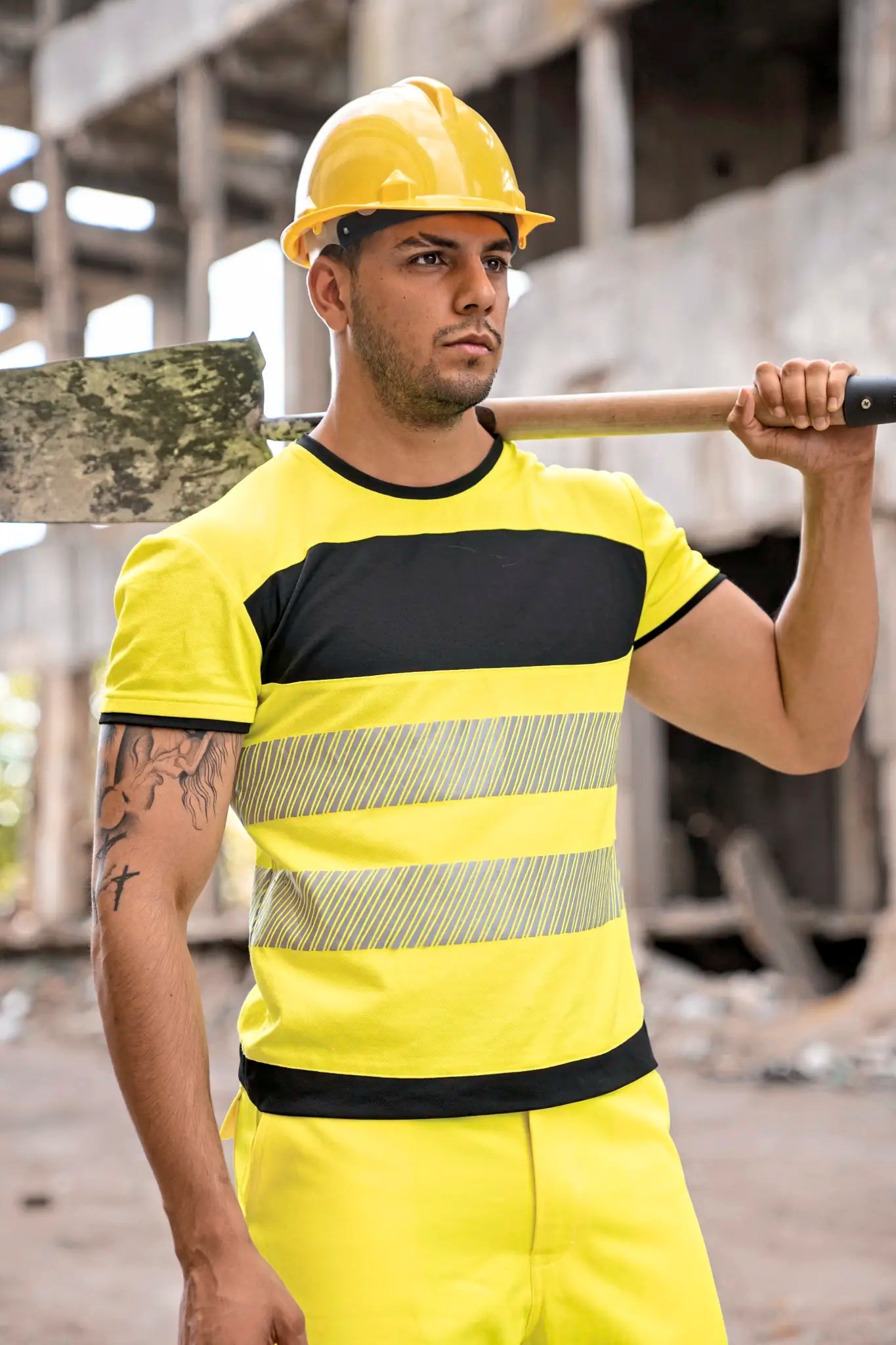 all-groups Men's EOS Hi Vis Workwear T-Shirt