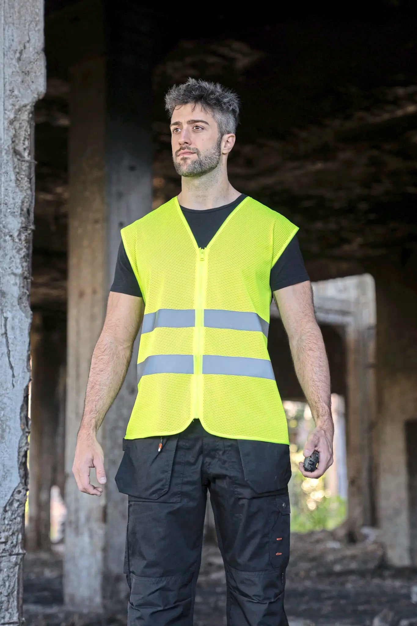 all-groups Unisex Comfort Mesh Safety Vest Rhodes CO² Neutral