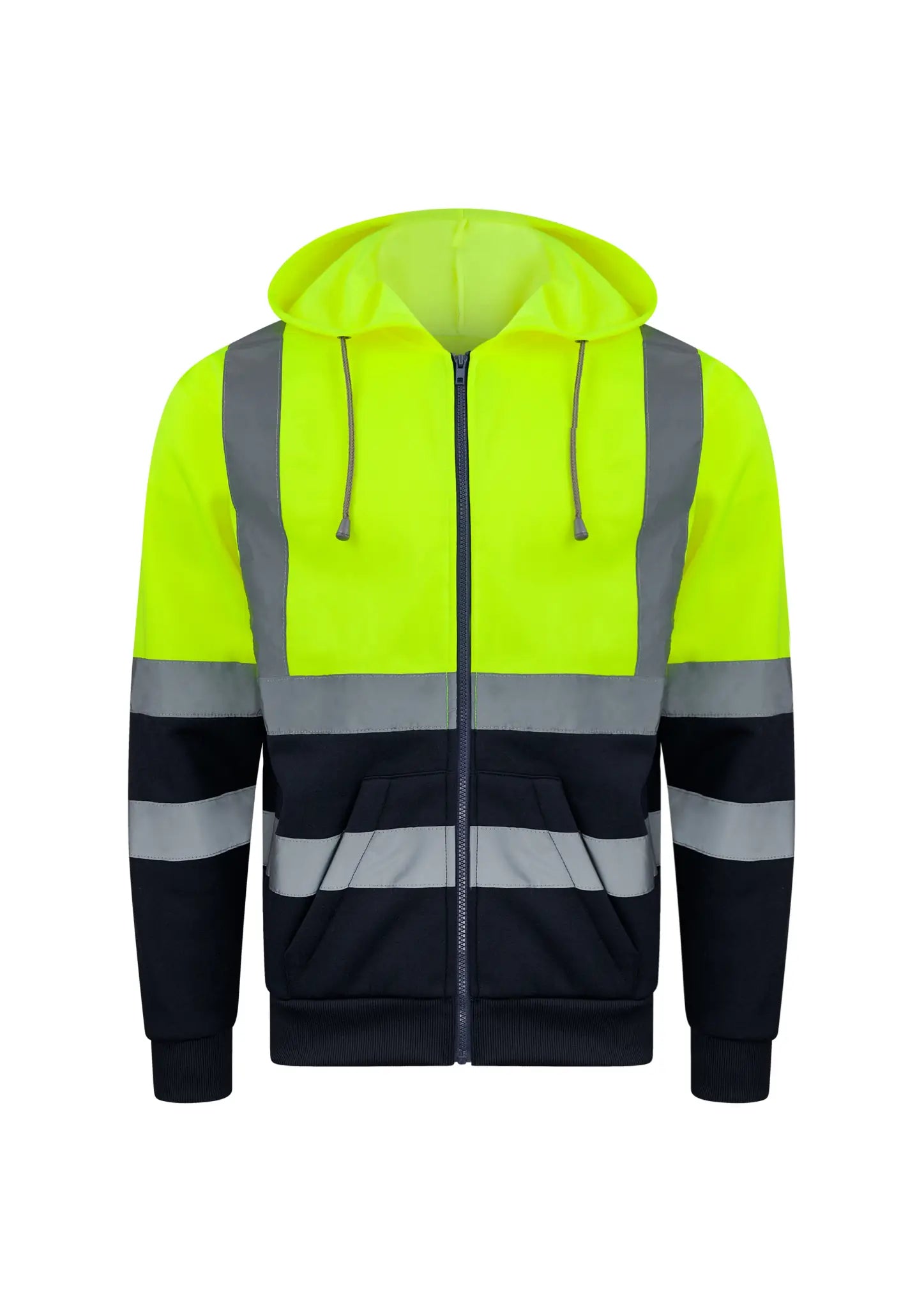 all-groups Men's Hi Vis Workwear Hooded Sweatshirt Jacket Galway
