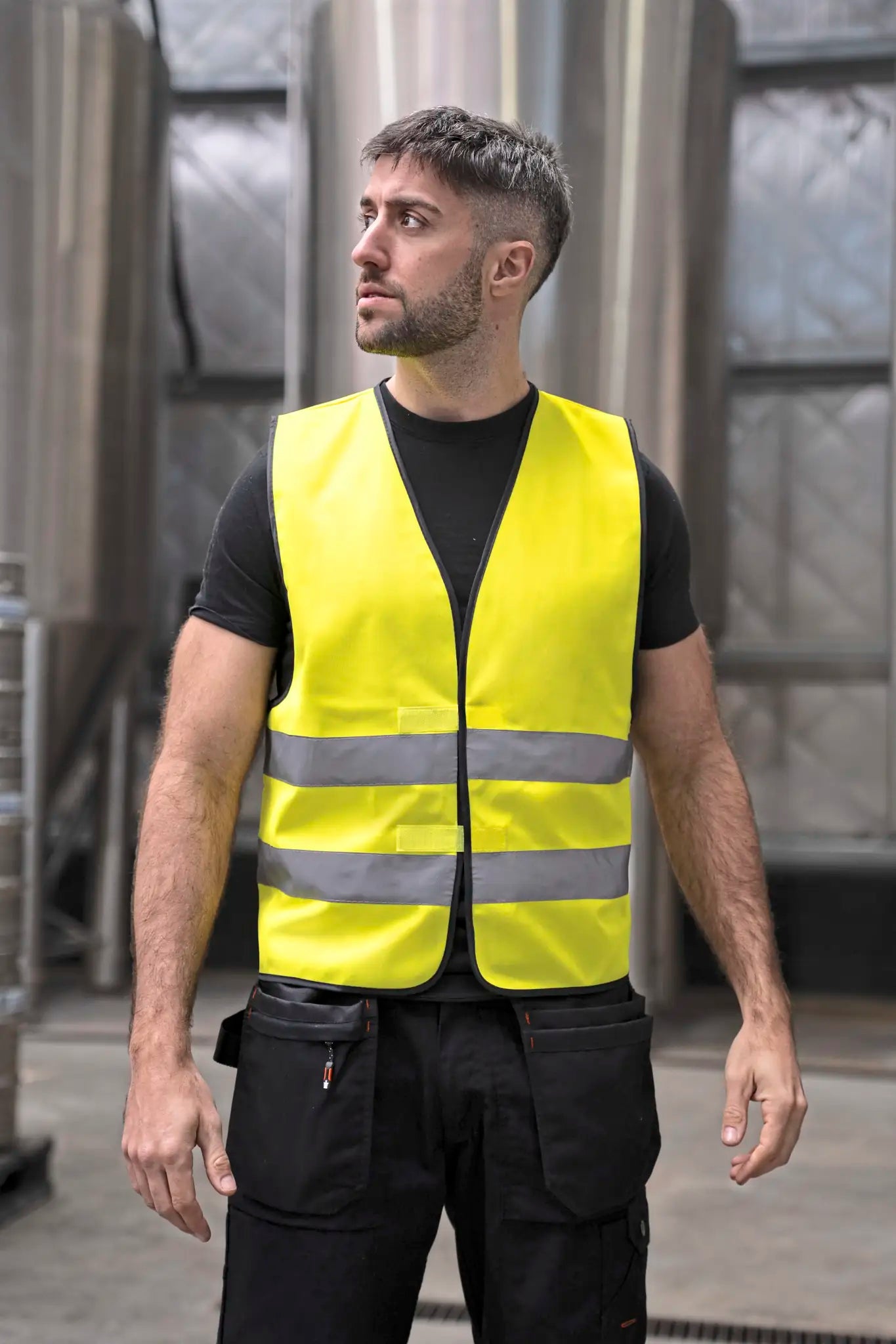 all-groups Men's CO² Neutral Hi Vis Safety Vest Paris