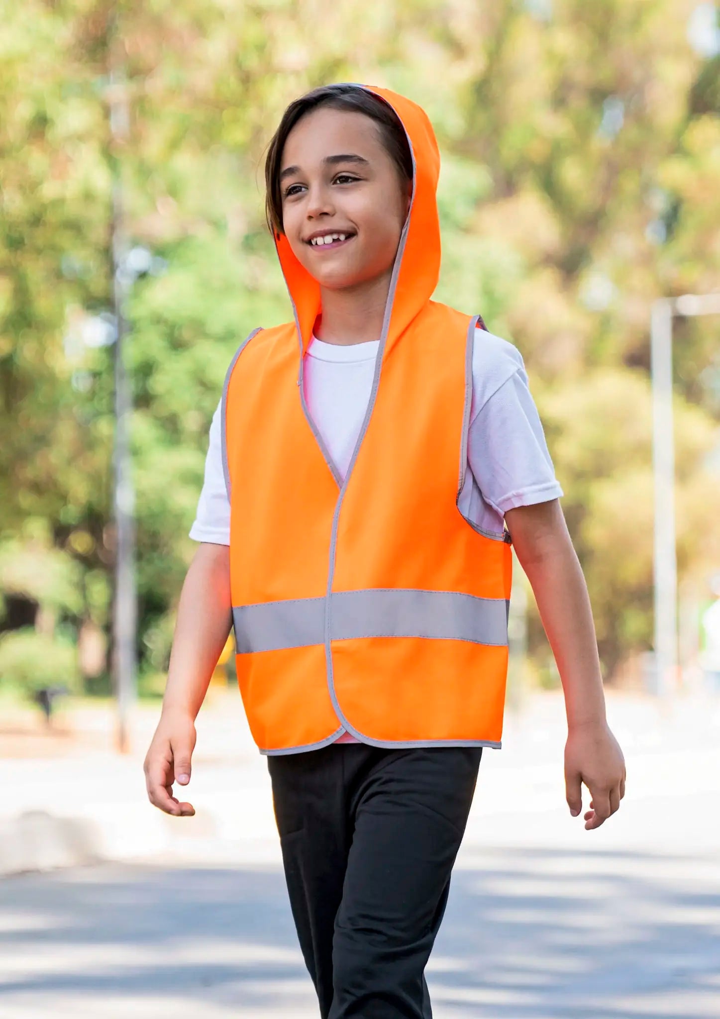 all-groups Kids' Hooded Hi Vis Safety Vest Odense
