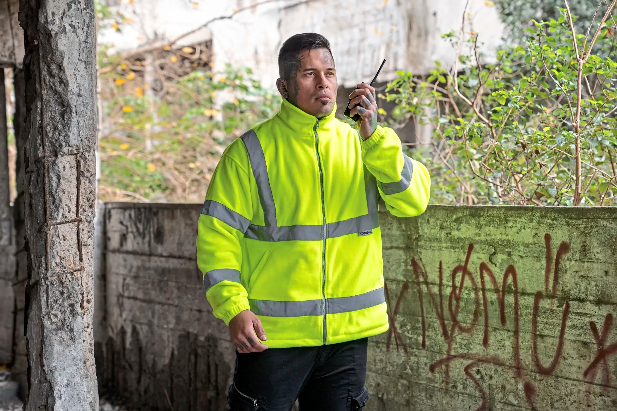 all-groups Men's Hi Vis Safety Fleece Jacket Bergen