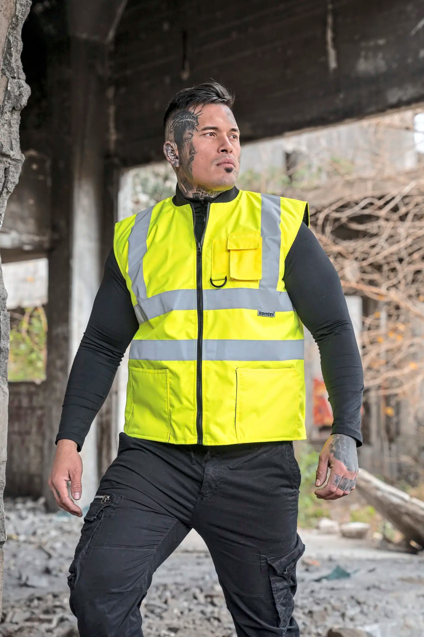 all-groups Unisex Hi Vis Reversible Safety Bodywarmer Ural 2 in 1