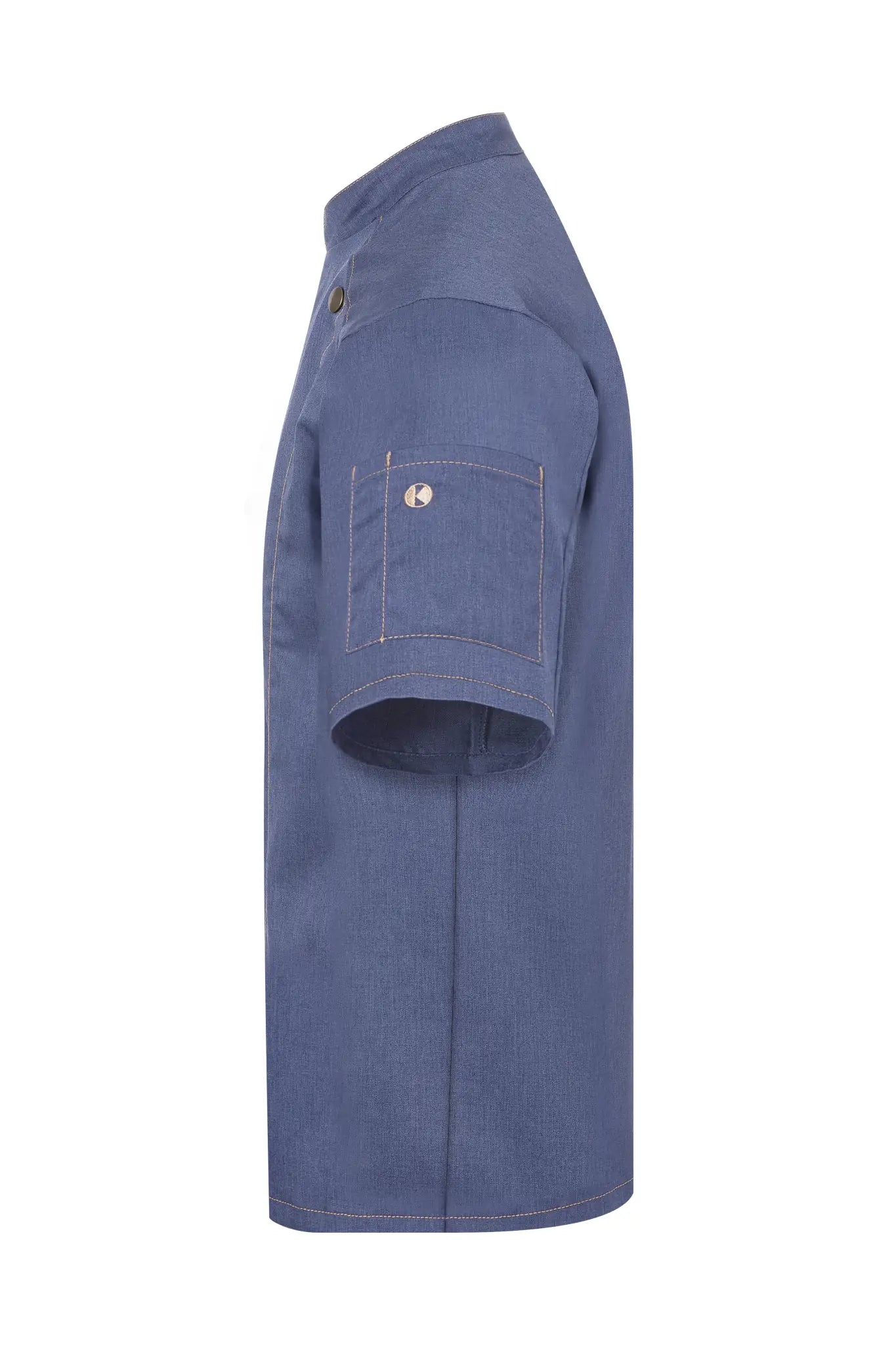 all-groups Men's Short Sleeved Chef's Jacket Jeans Style