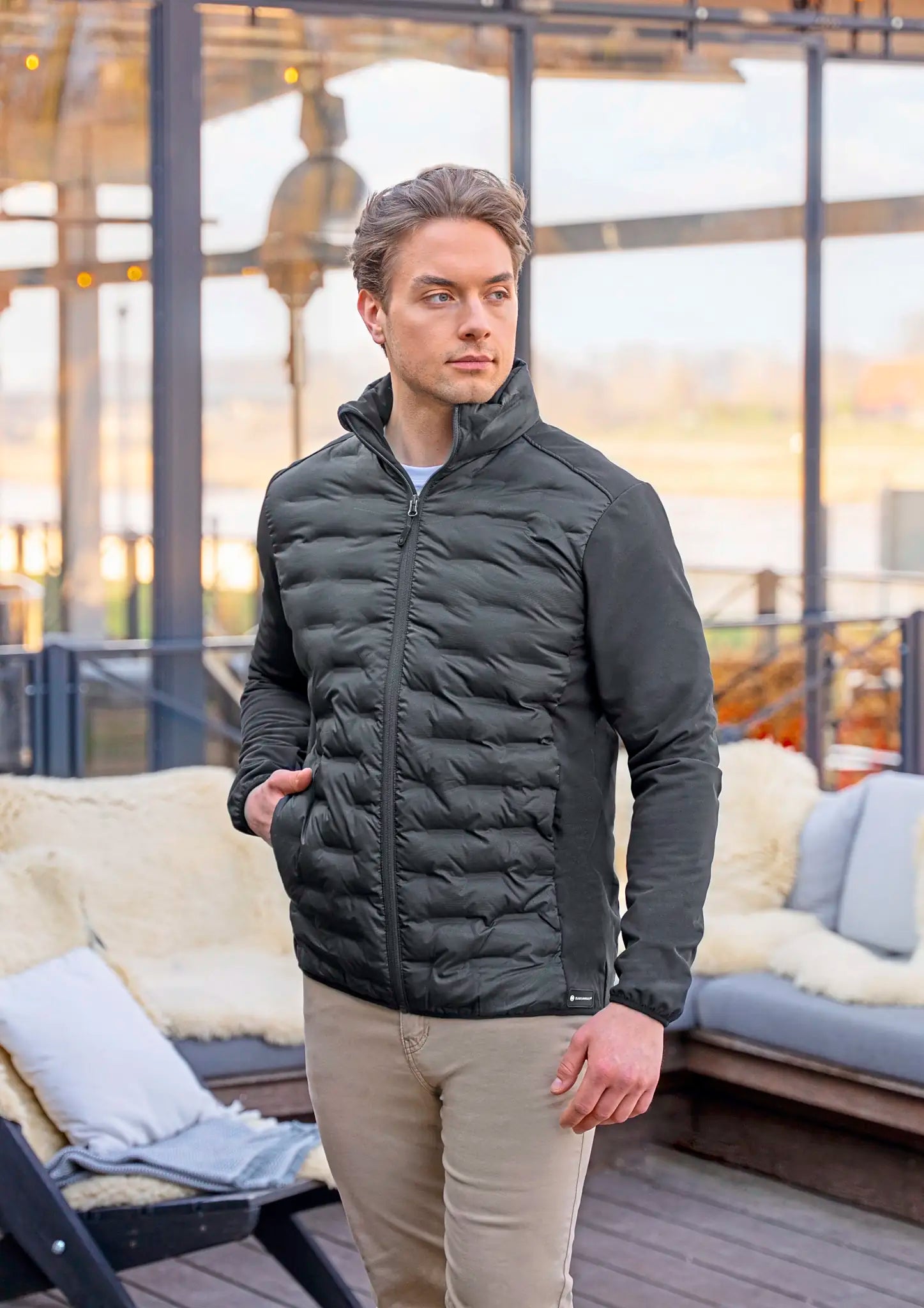 all-groups Men's Fleece Hybrid Jacket