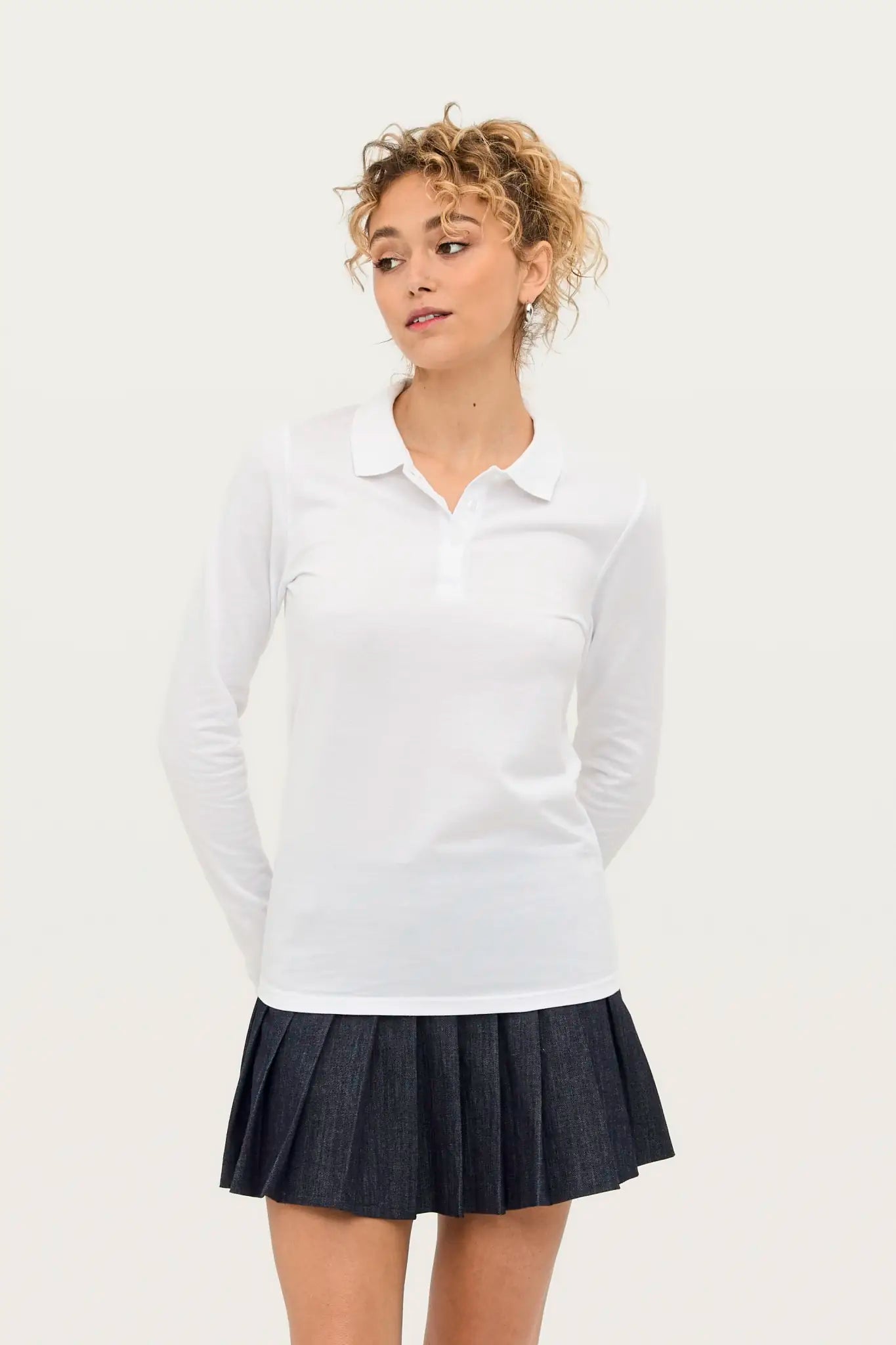 all-groups Women's Long Sleeve Piqué Polo Shirt Perfect