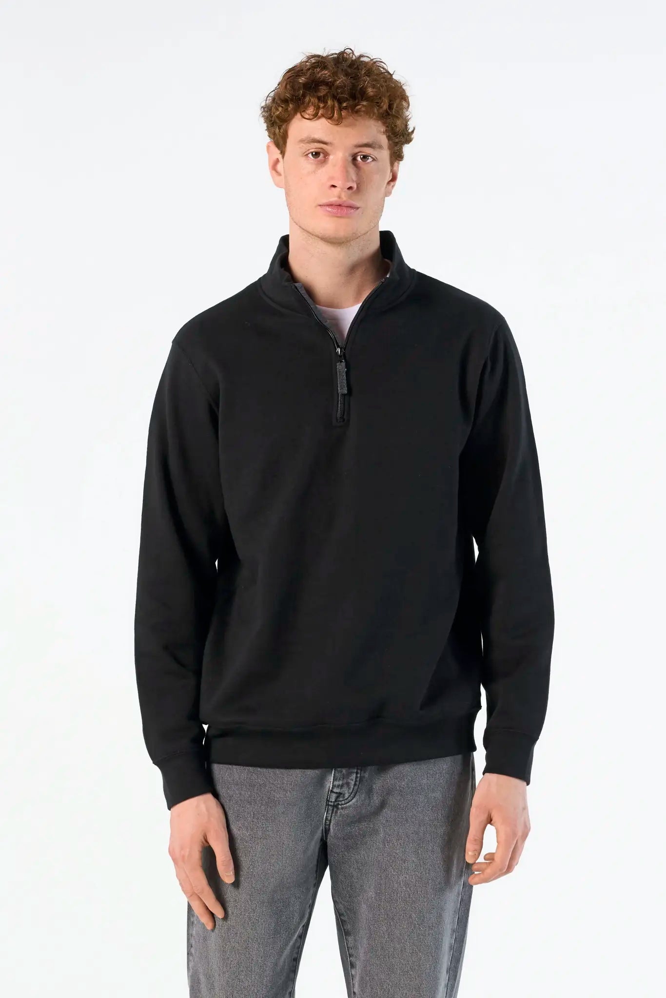 all-groups Men's Zip High Collar Sweatshirt Stan