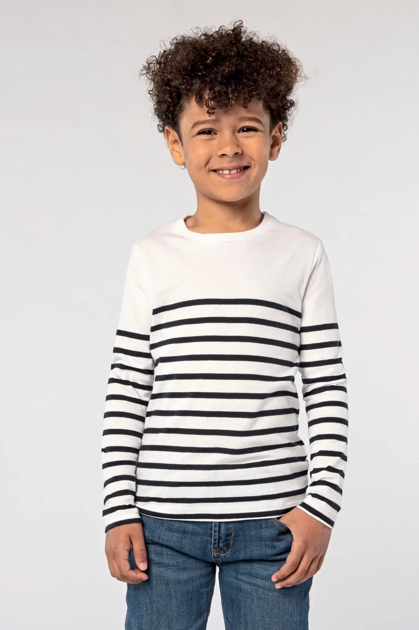 all-groups Kids' Long Sleeve Striped T-Shirt Matelot