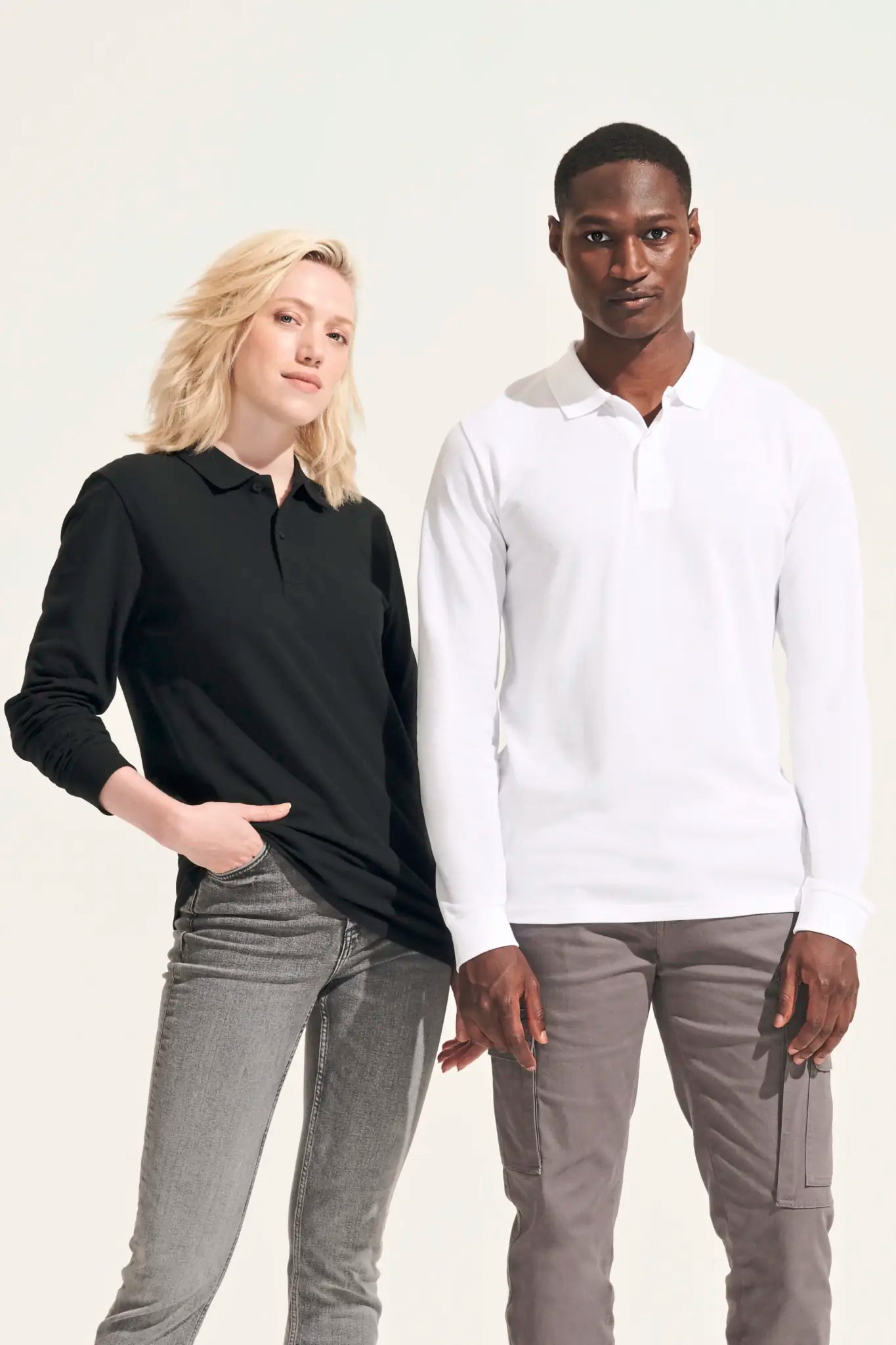 all-groups Unisex Long Sleeve Polo Shirt Planet
