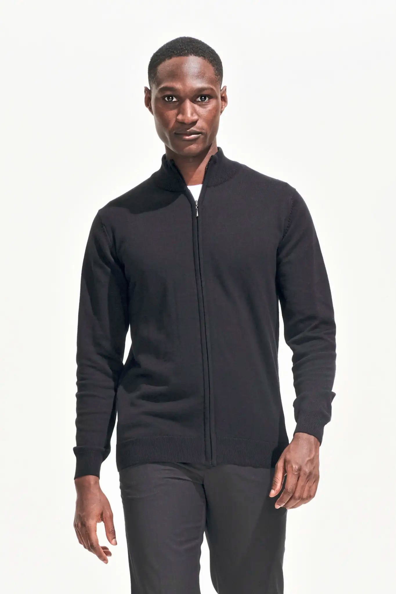 all-groups Men's Zipped Knitted Cardigan Gordon