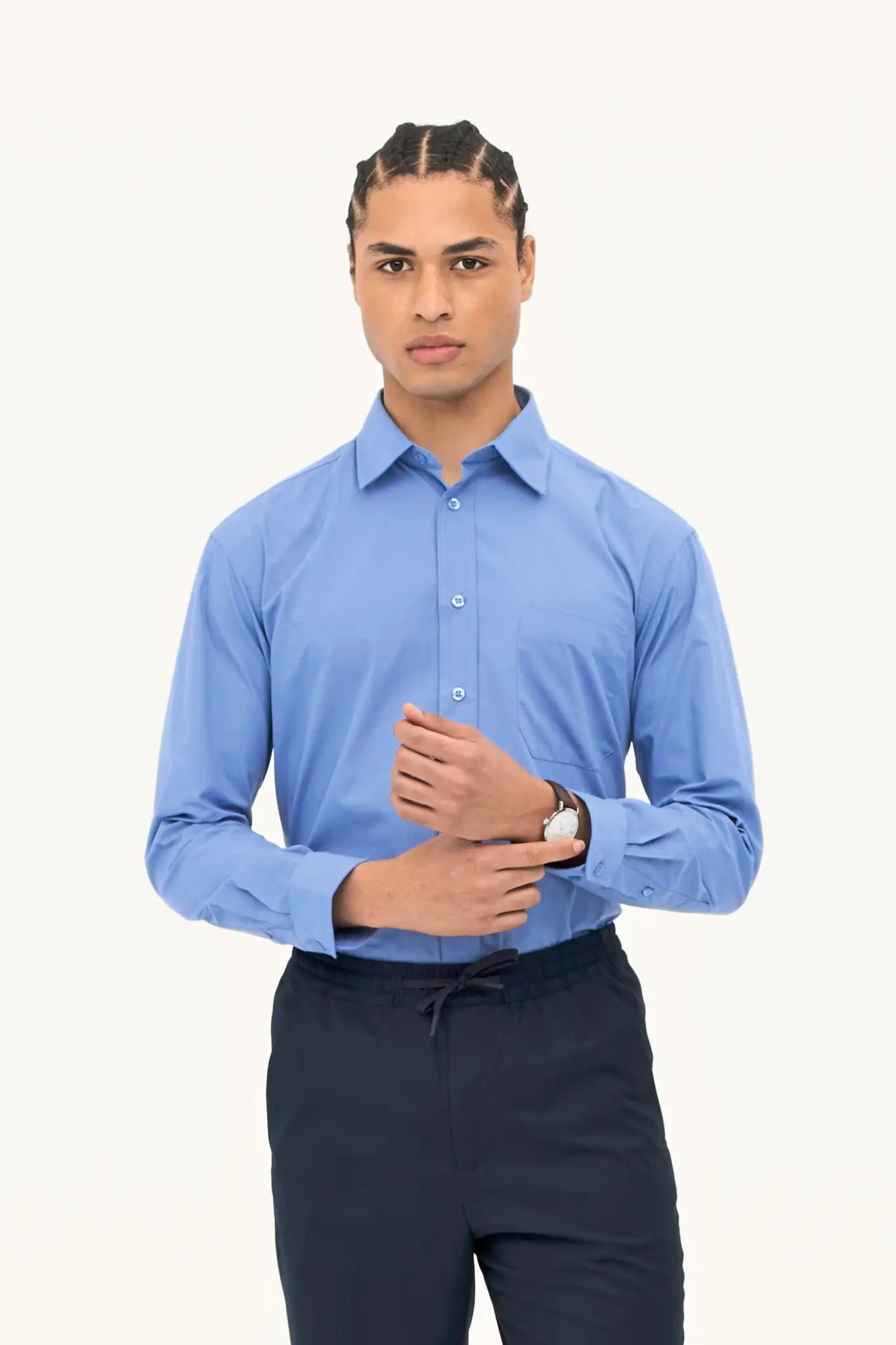all-groups Men's Popeline Shirt Baltimore Long Sleeve