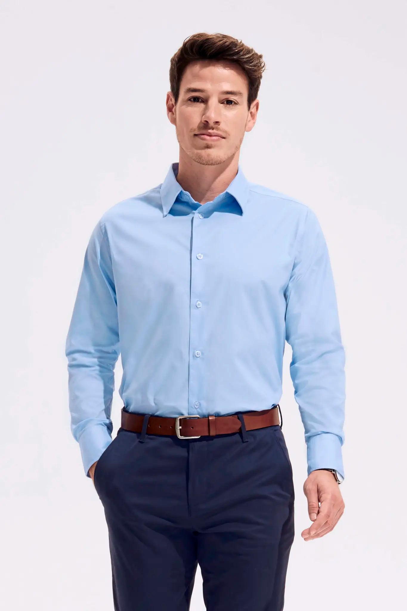 all-groups Men's Stretch Shirt Brighton Long Sleeve