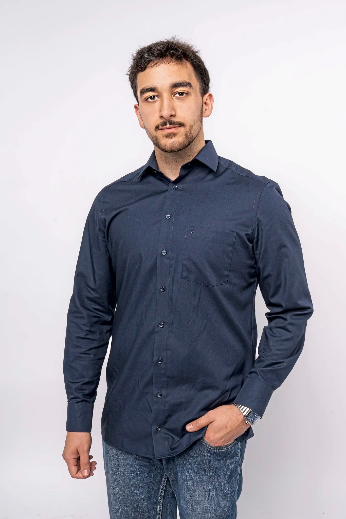 all-groups Men's Shirt Modern Fit Extra Long Sleeve