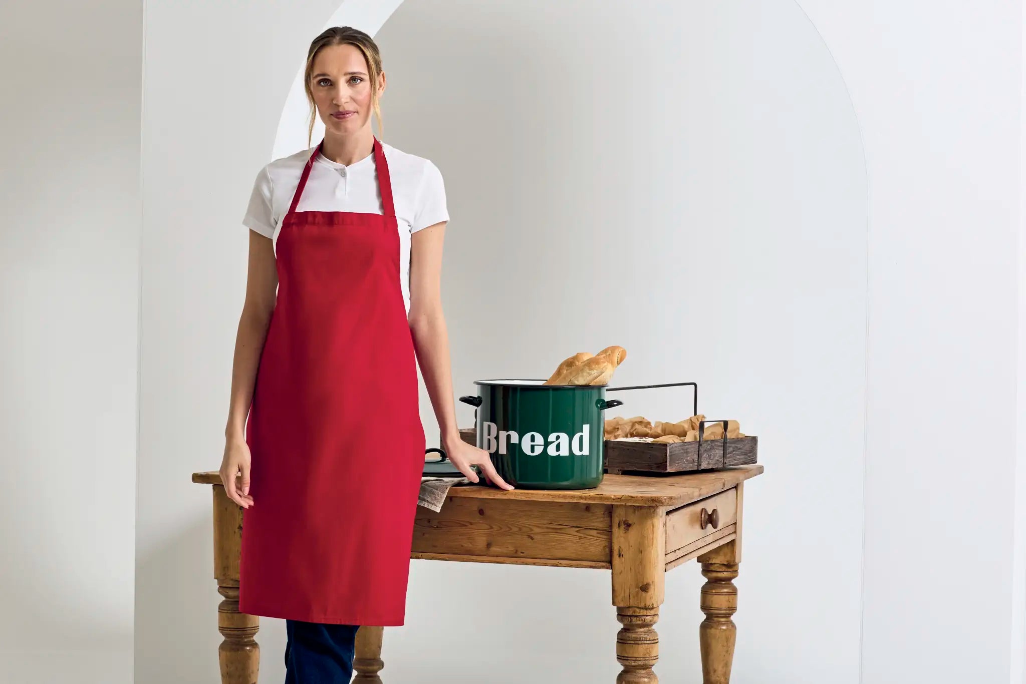 all-groups Organic Cotton Bib Apron No Pocket