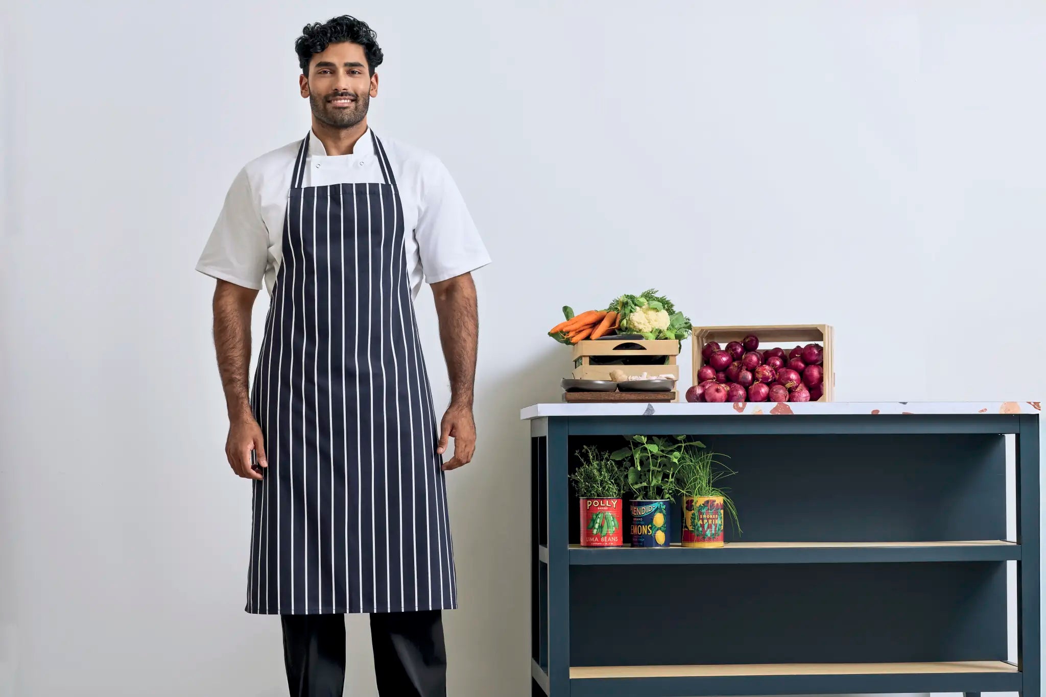 all-groups Striped Bib Apron