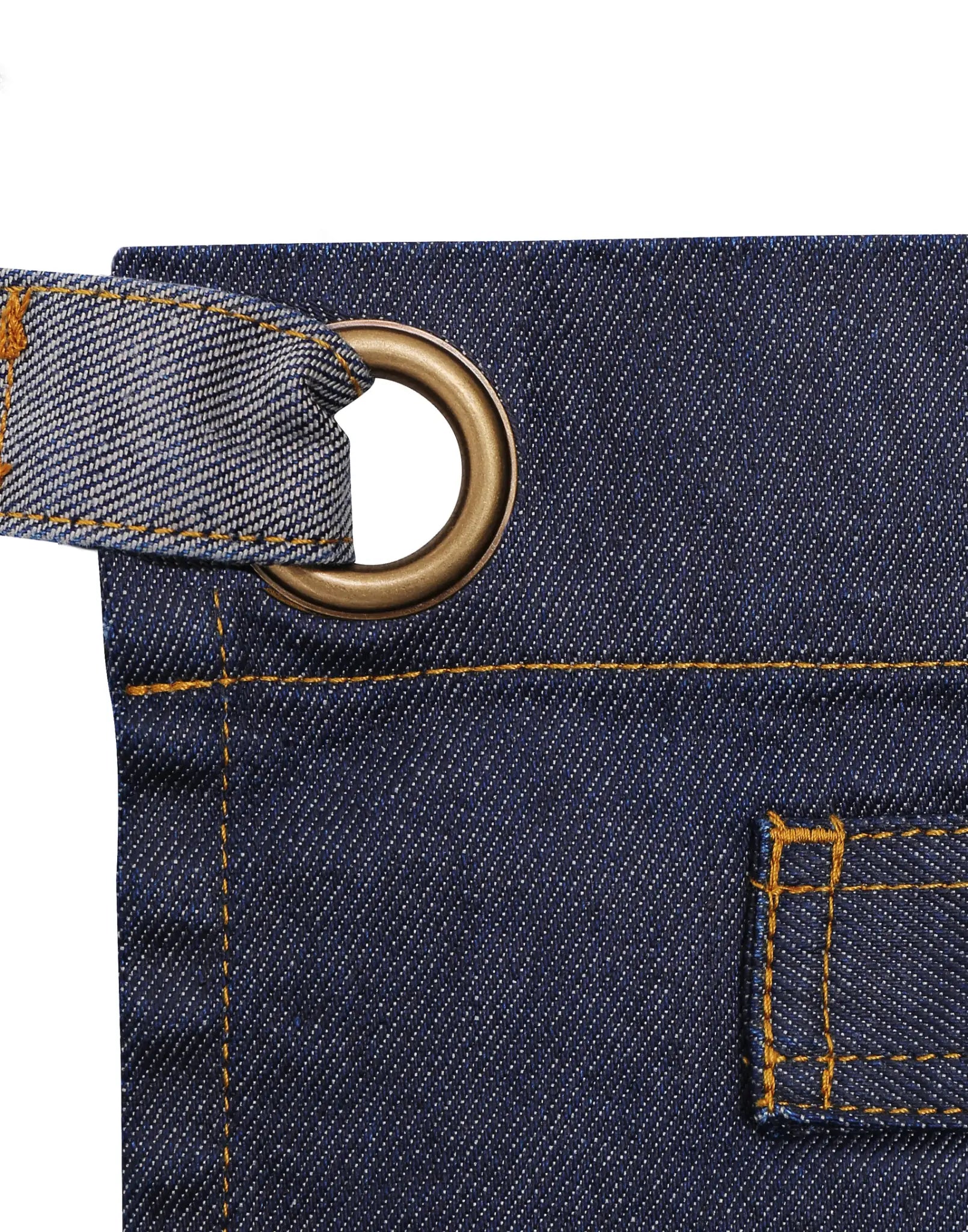 all-groups Division Waxed Look Denim Waist Apron