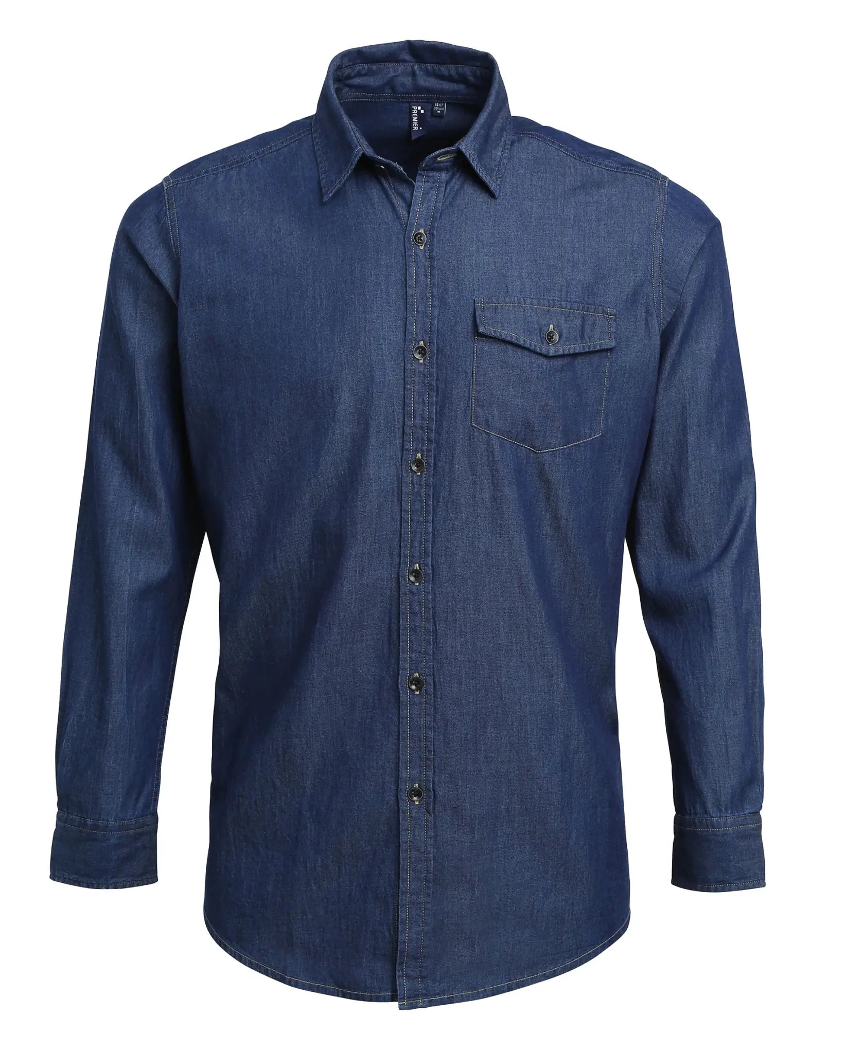 all-groups Men's Jeans Stitch Denim Shirt