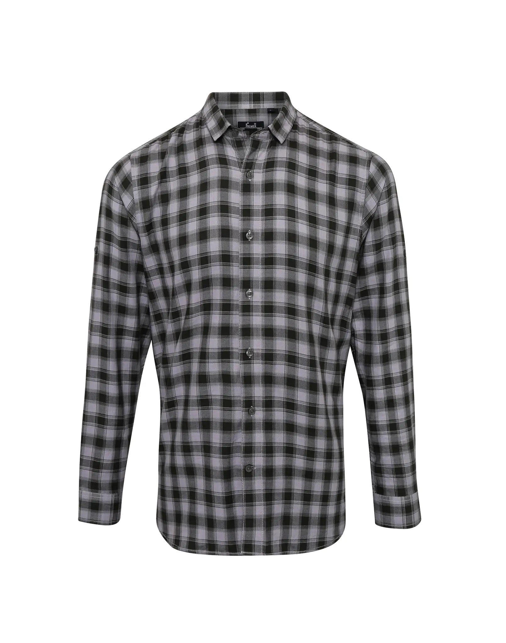 all-groups Men's Mulligan Check Cotton Long Sleeve Shirt