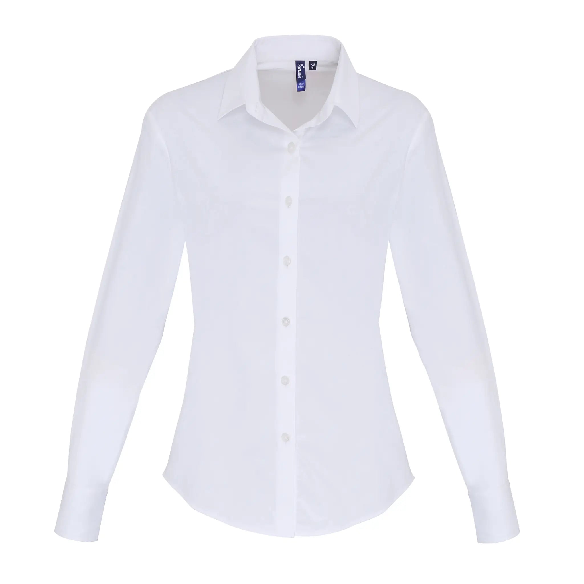 all-groups Women's Stretch Fit Poplin Long Sleeve Cotton Shirt