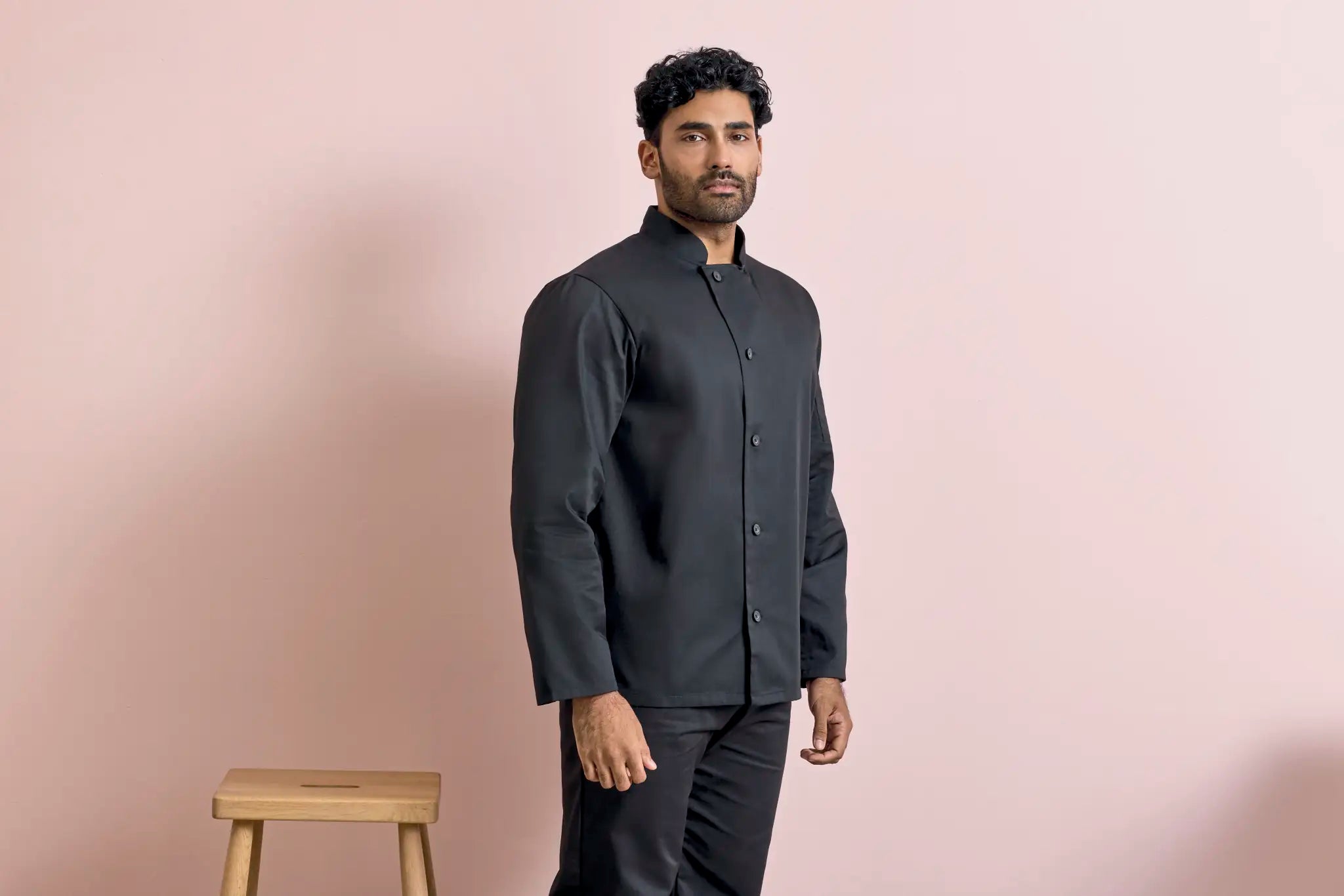 all-groups Men's Essential Long Sleeve Chef's Jacket