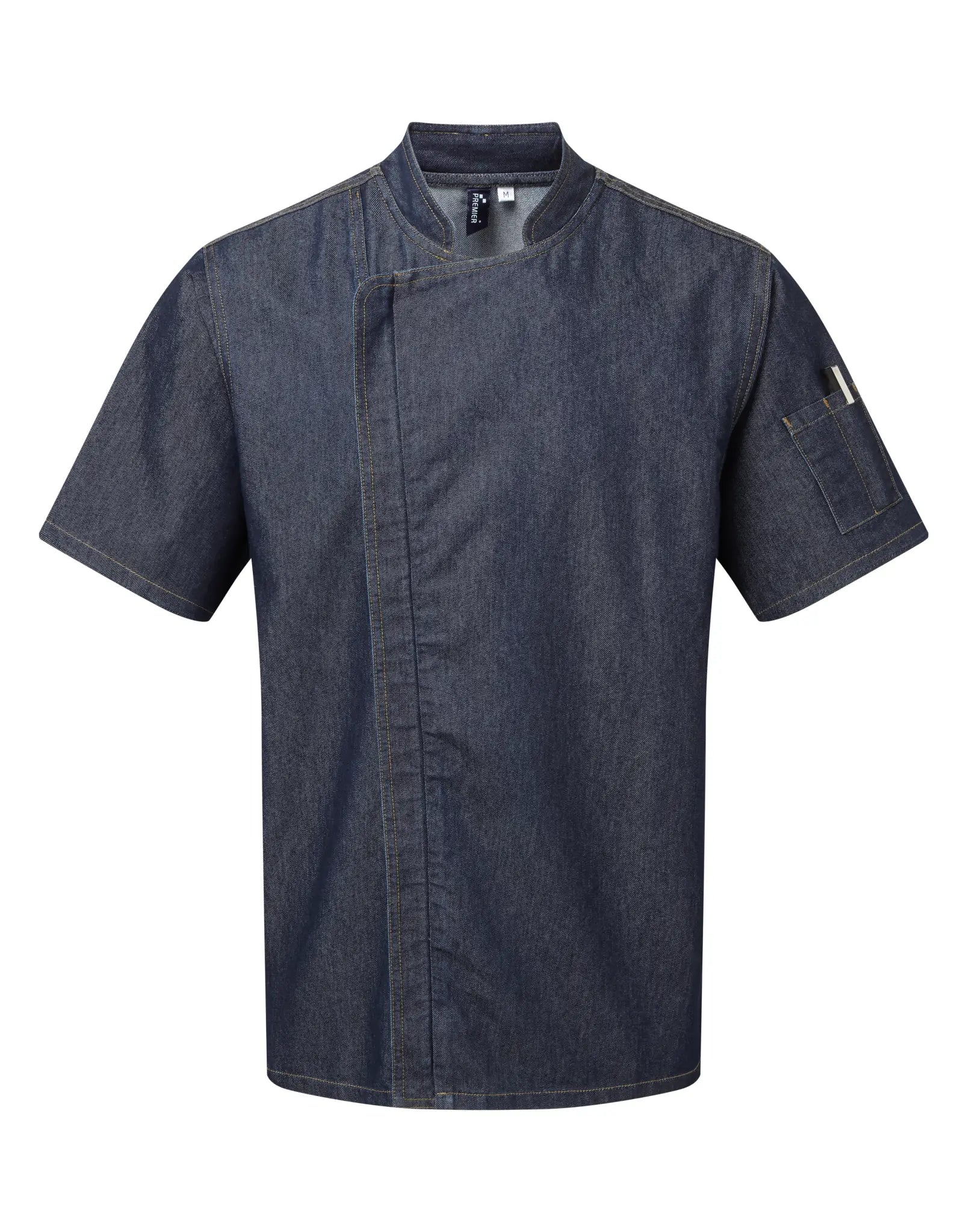 all-groups Men's Chef's Zip Close Short Sleeve Jacket