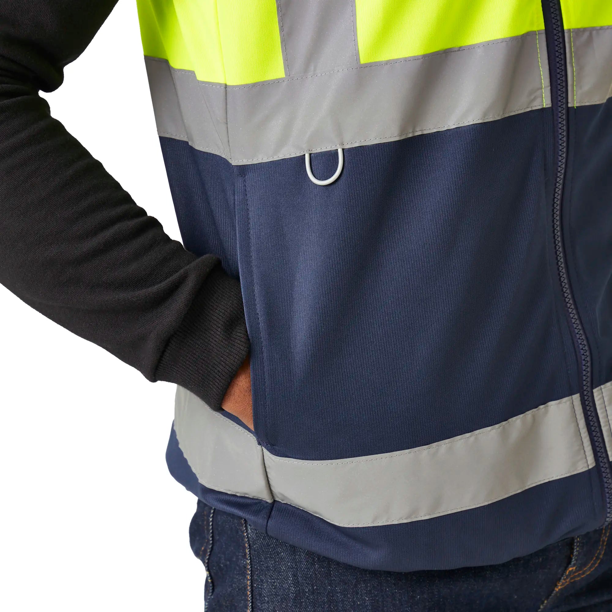 all-groups Men's Pro Hi Vis Full Zip Gilet
