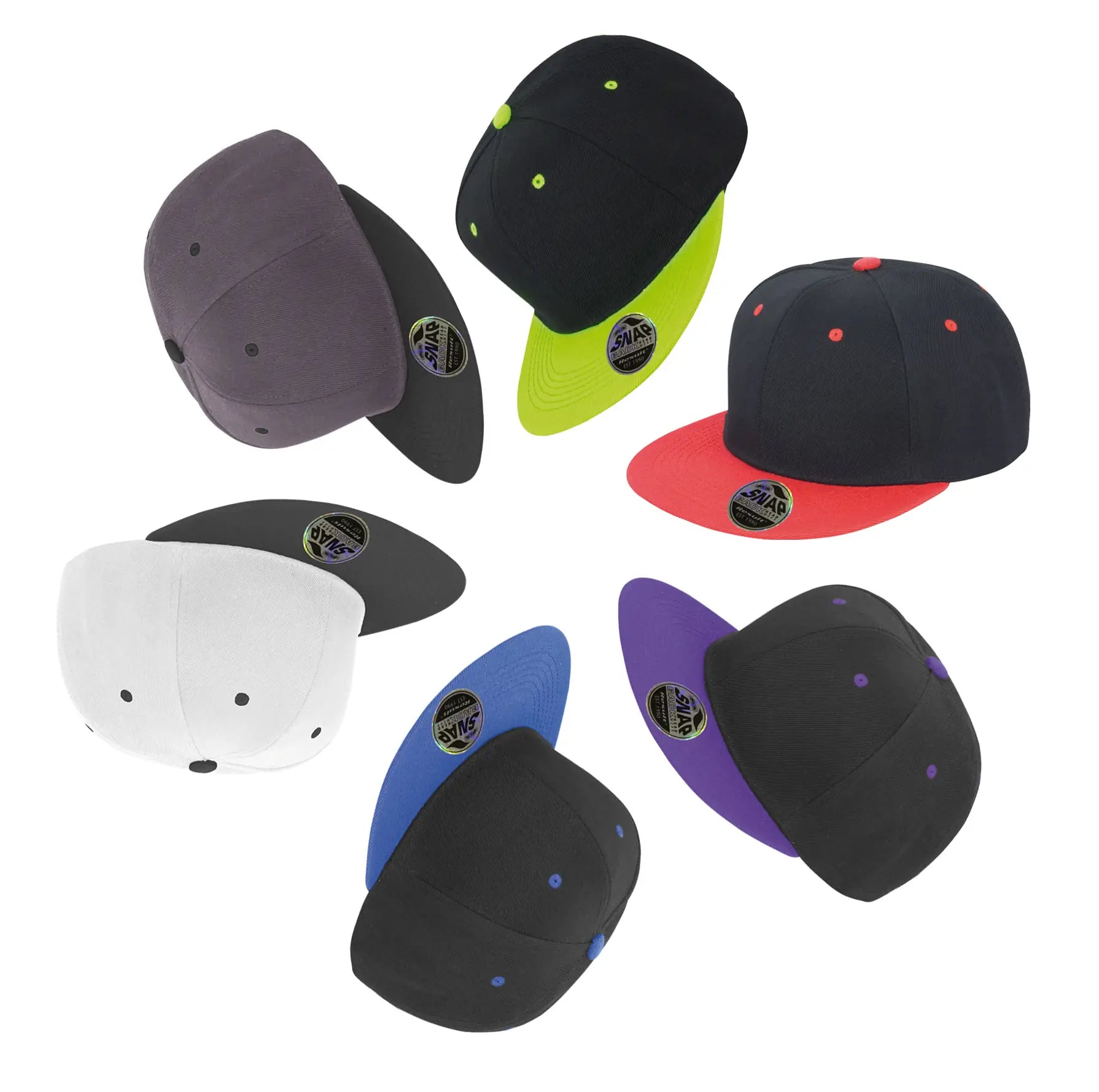all-groups Bronx Original Flat Peak Snapback Dual Colour Cap