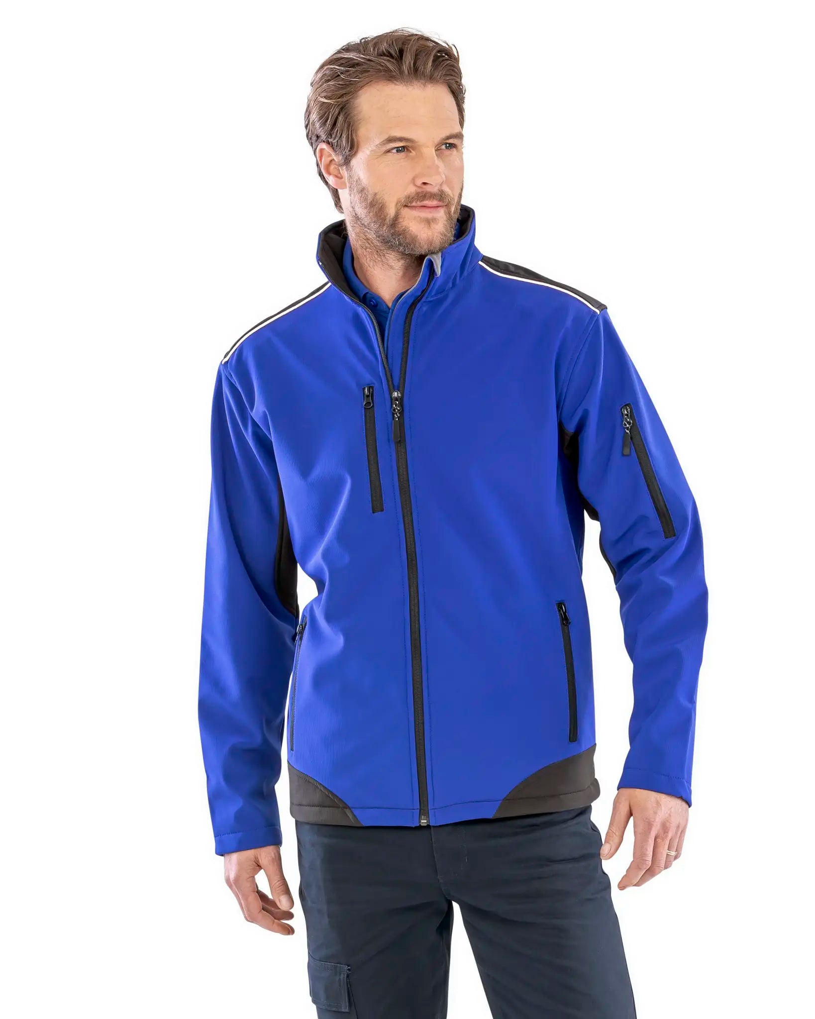 all-groups Men's Ripstop Soft Shell Workwear Jacket With Cordura Panels
