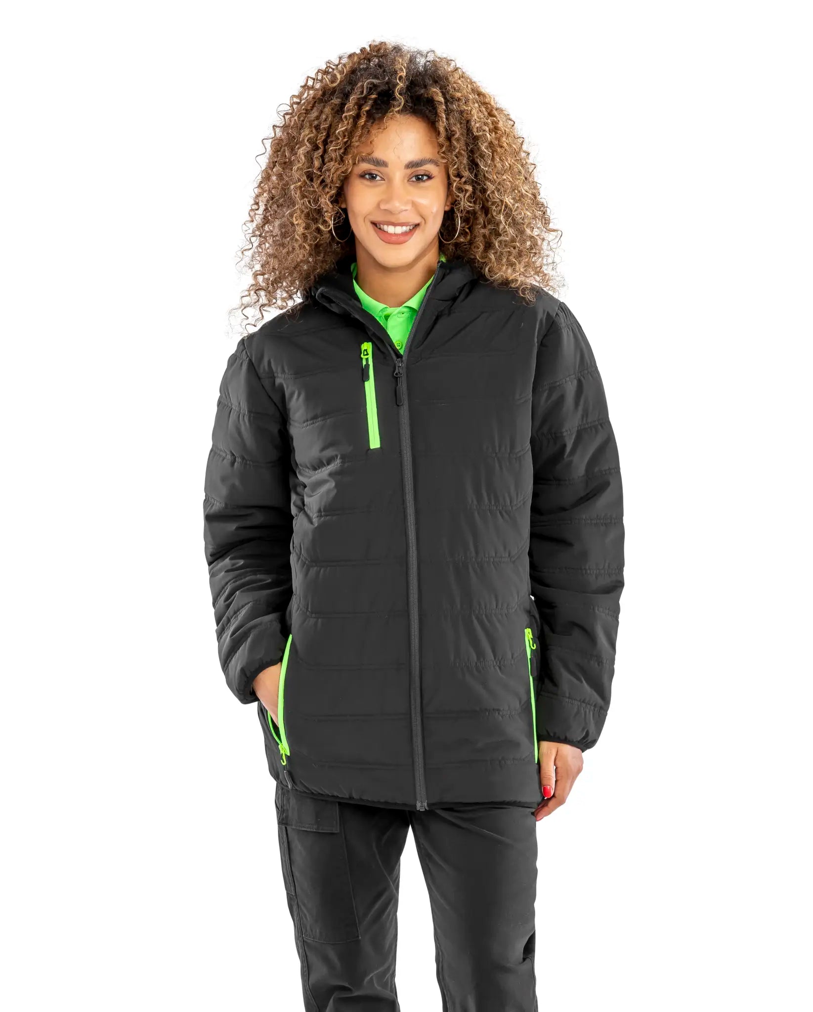all-groups Men's Recycled Black Compass Padded Winter Jacket