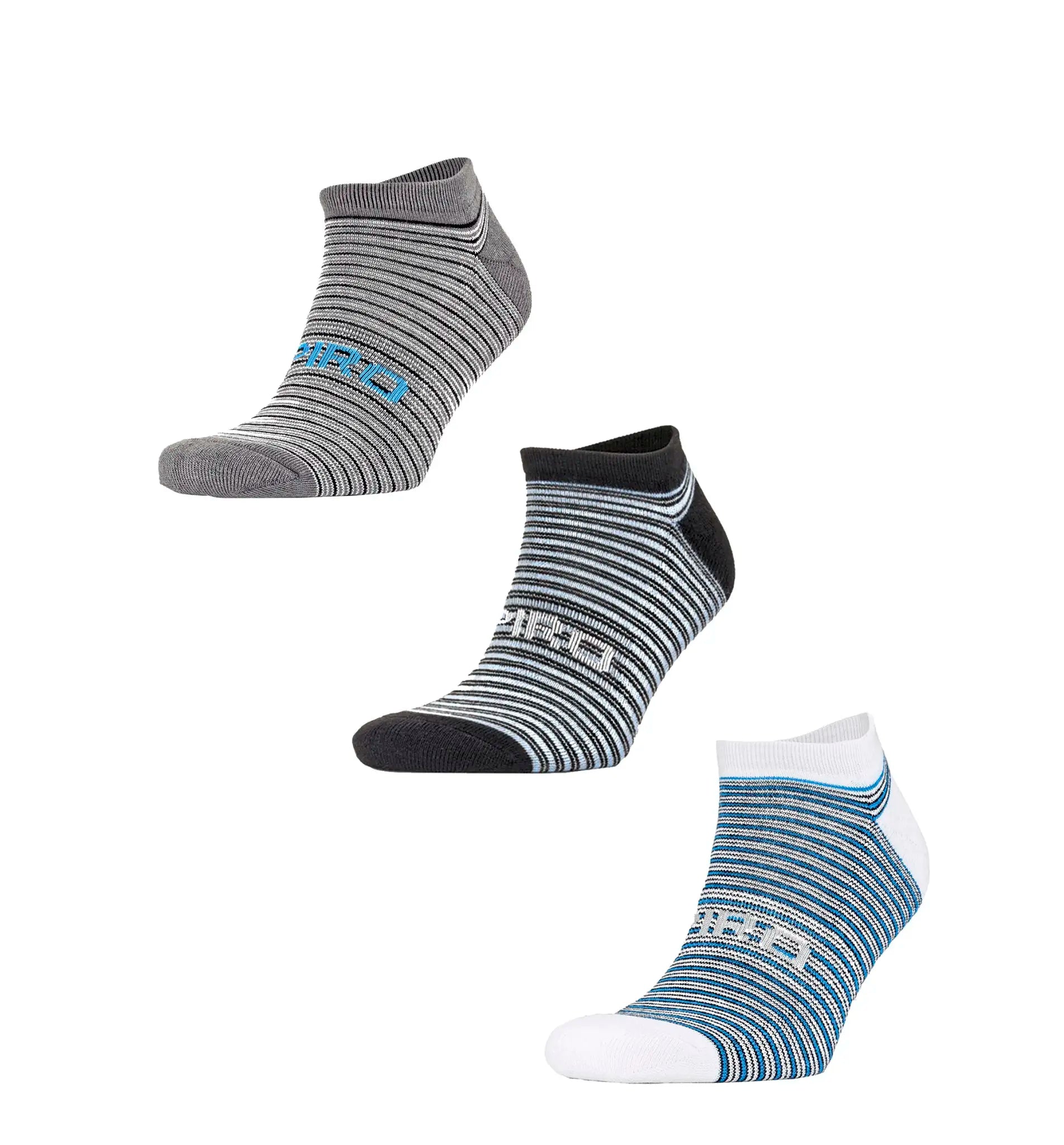 all-groups 3 Pack Mixed Stripe Coolmax Sneaker Socks