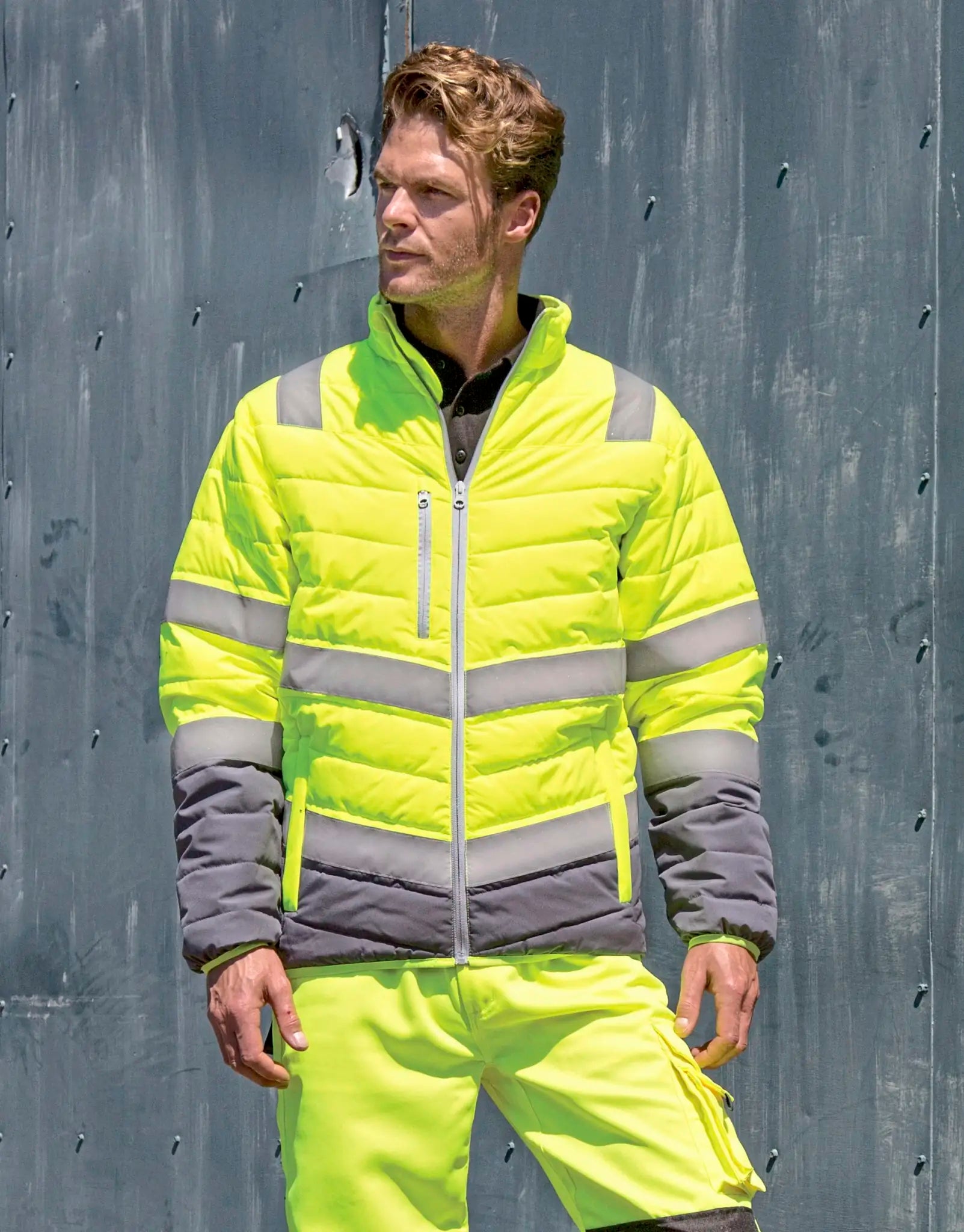 all-groups Men's Soft Padded Safety Jacket