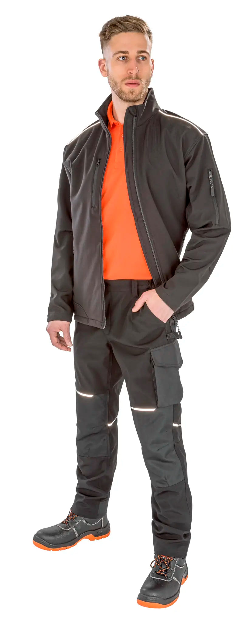 all-groups Men's Slim Fit Soft Shell Work Trouser