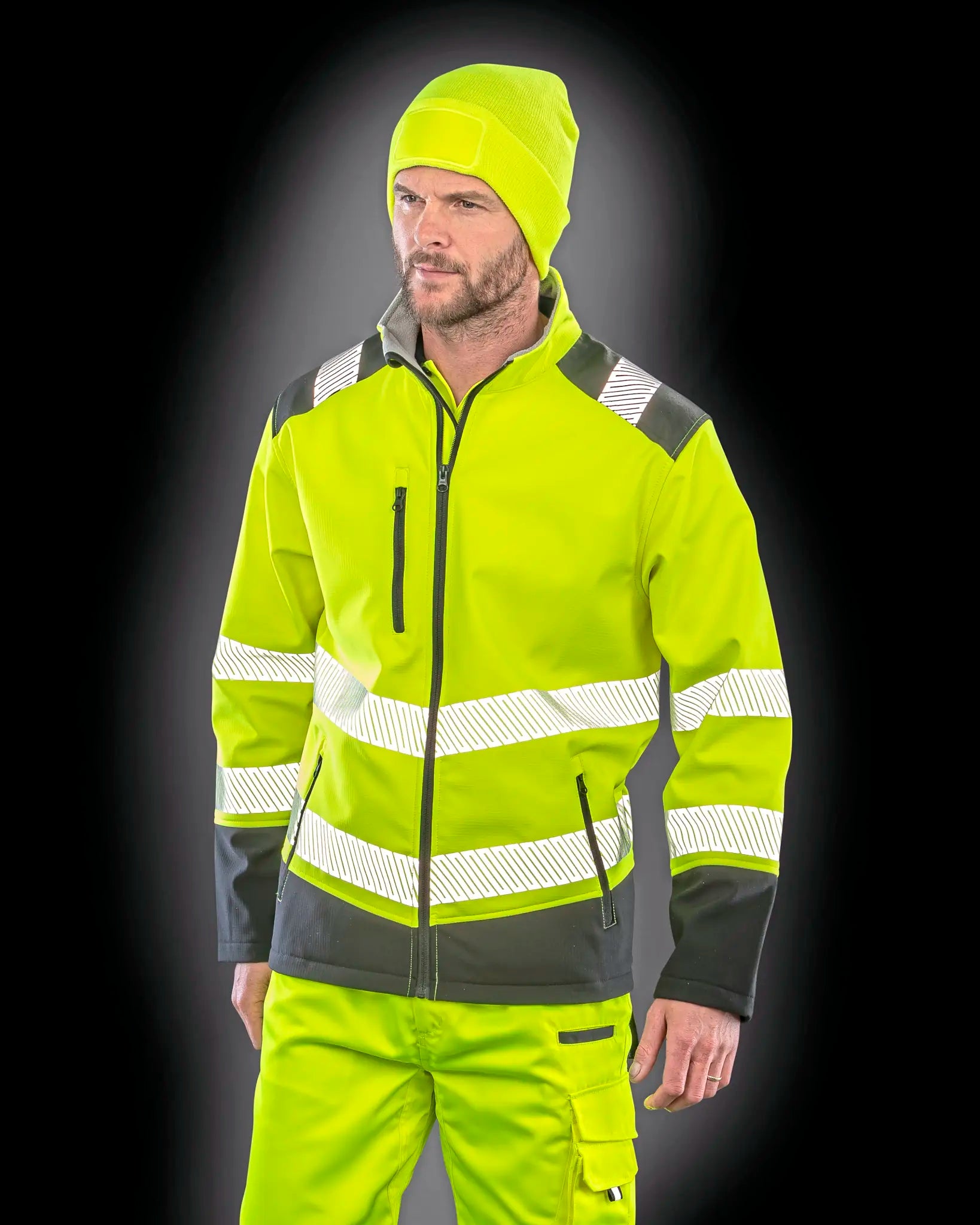 all-groups Men's Ripstop Safety Softshell Jacket