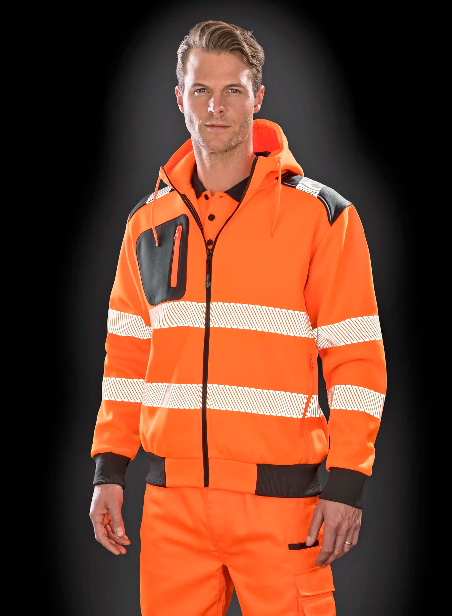 all-groups Unisex Recycled Zipped Safety Hoodie