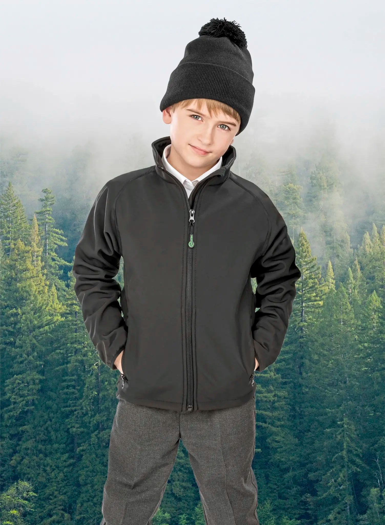 all-groups Kids' Recycled 2 Layer Softshell Jacket