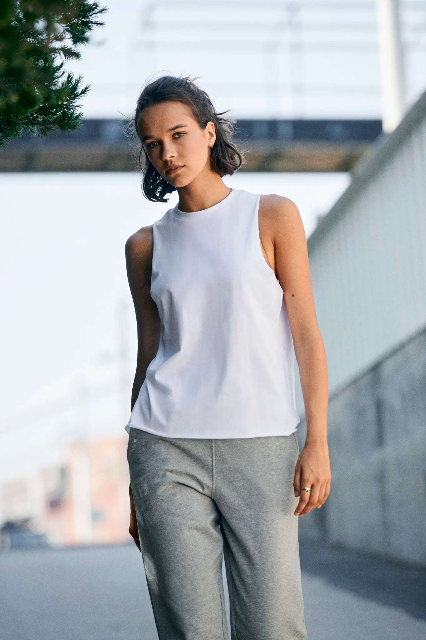 all-groups Women's High Neck Slash Armhole Vest