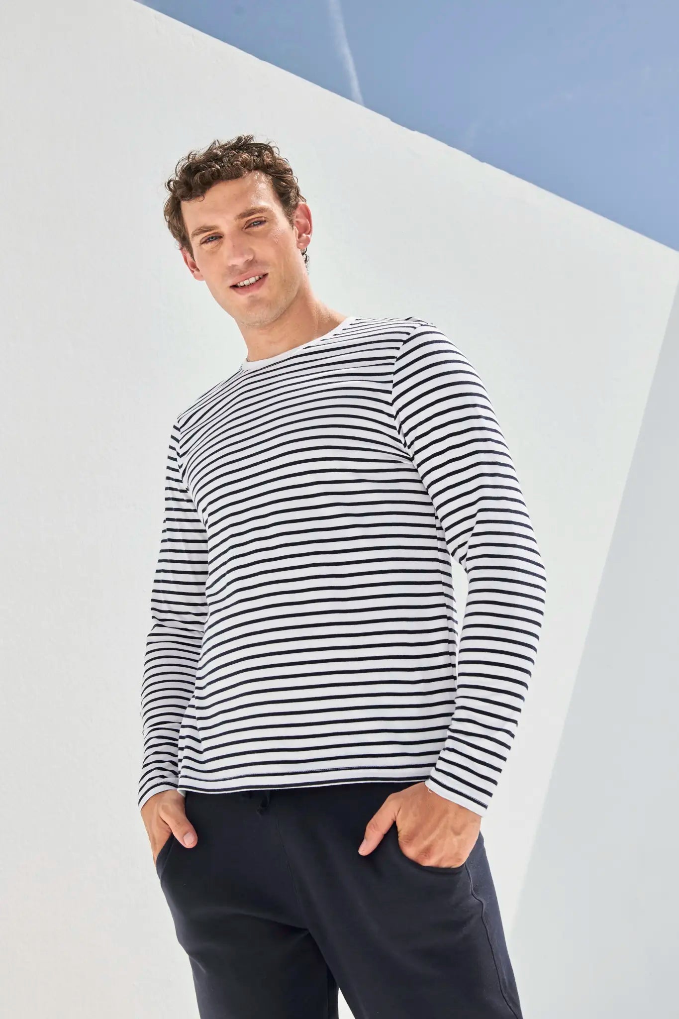 all-groups Unisex Long Sleeved Striped T