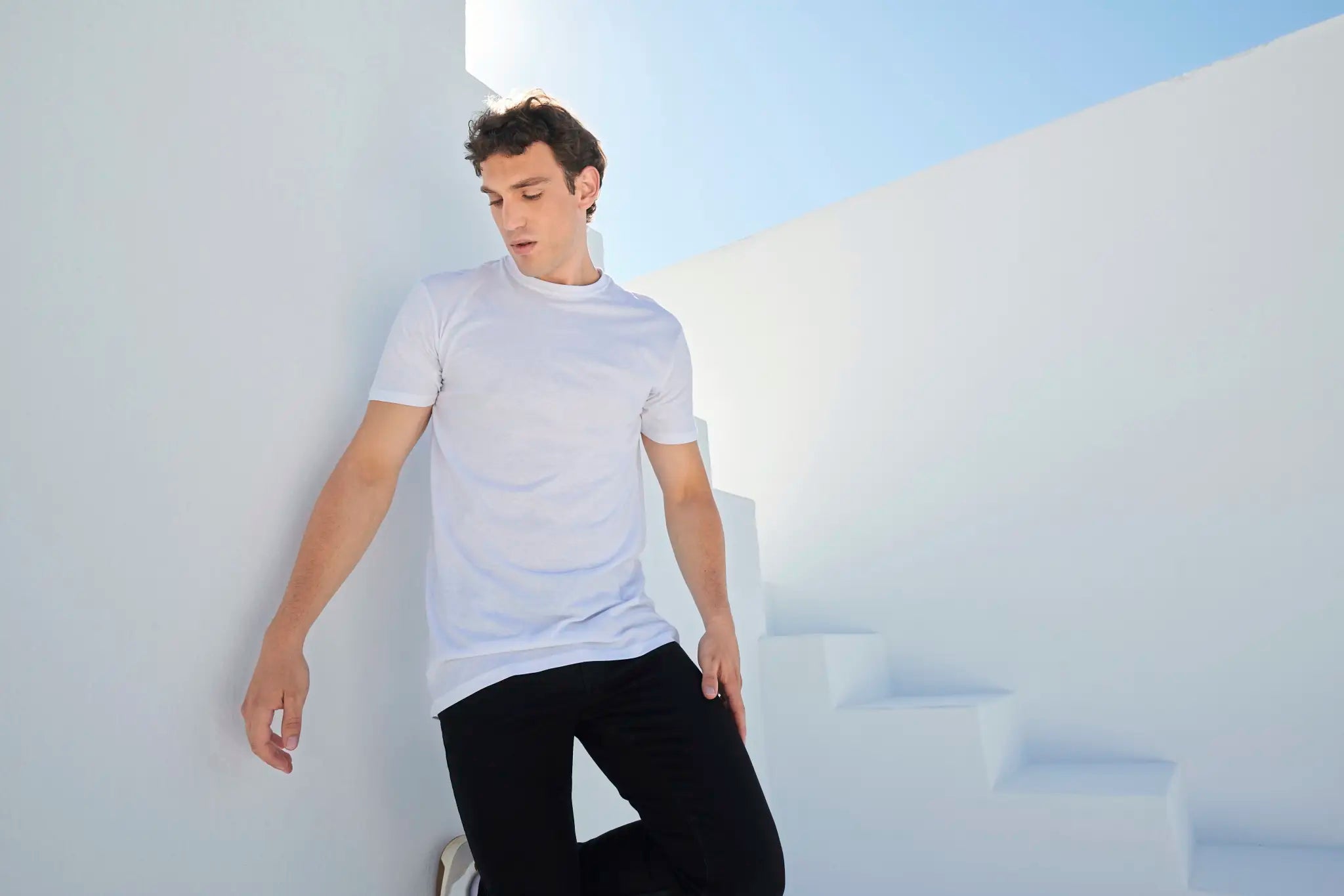 all-groups Men's Longline T-Shirt With Dipped Hem