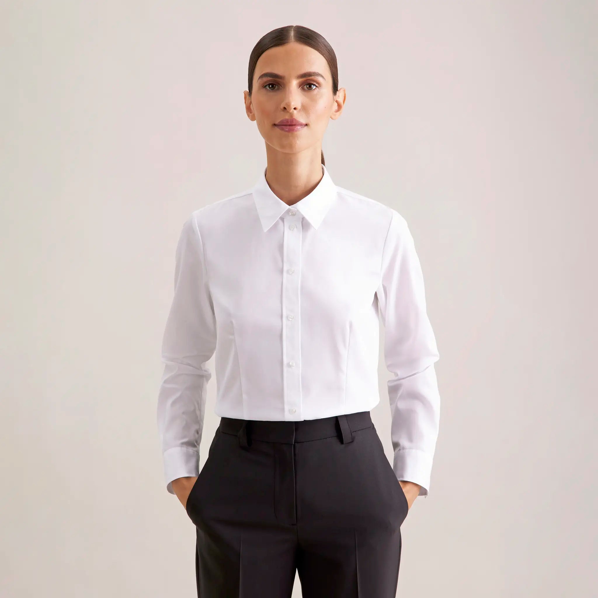 all-groups Women's Blouse Regular Fit Oxford Longsleeve