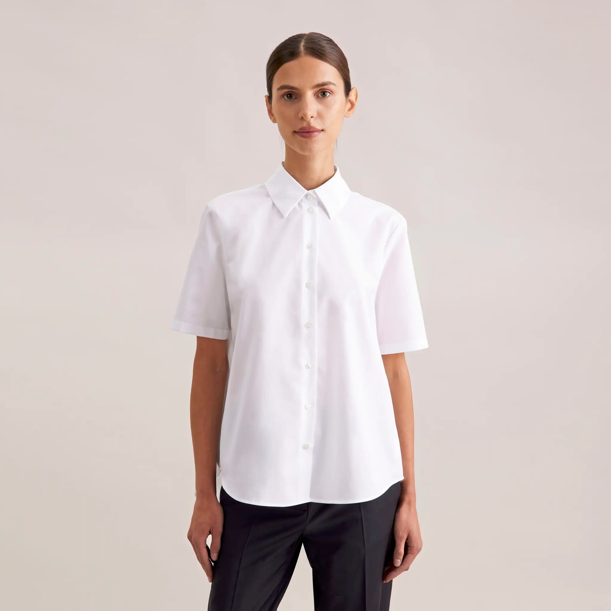 all-groups Women's Oversize Popeline Blouse Shortsleeve