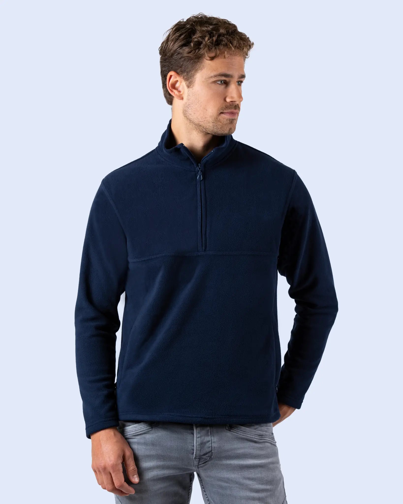 all-groups Men's Zip Neck Fleece