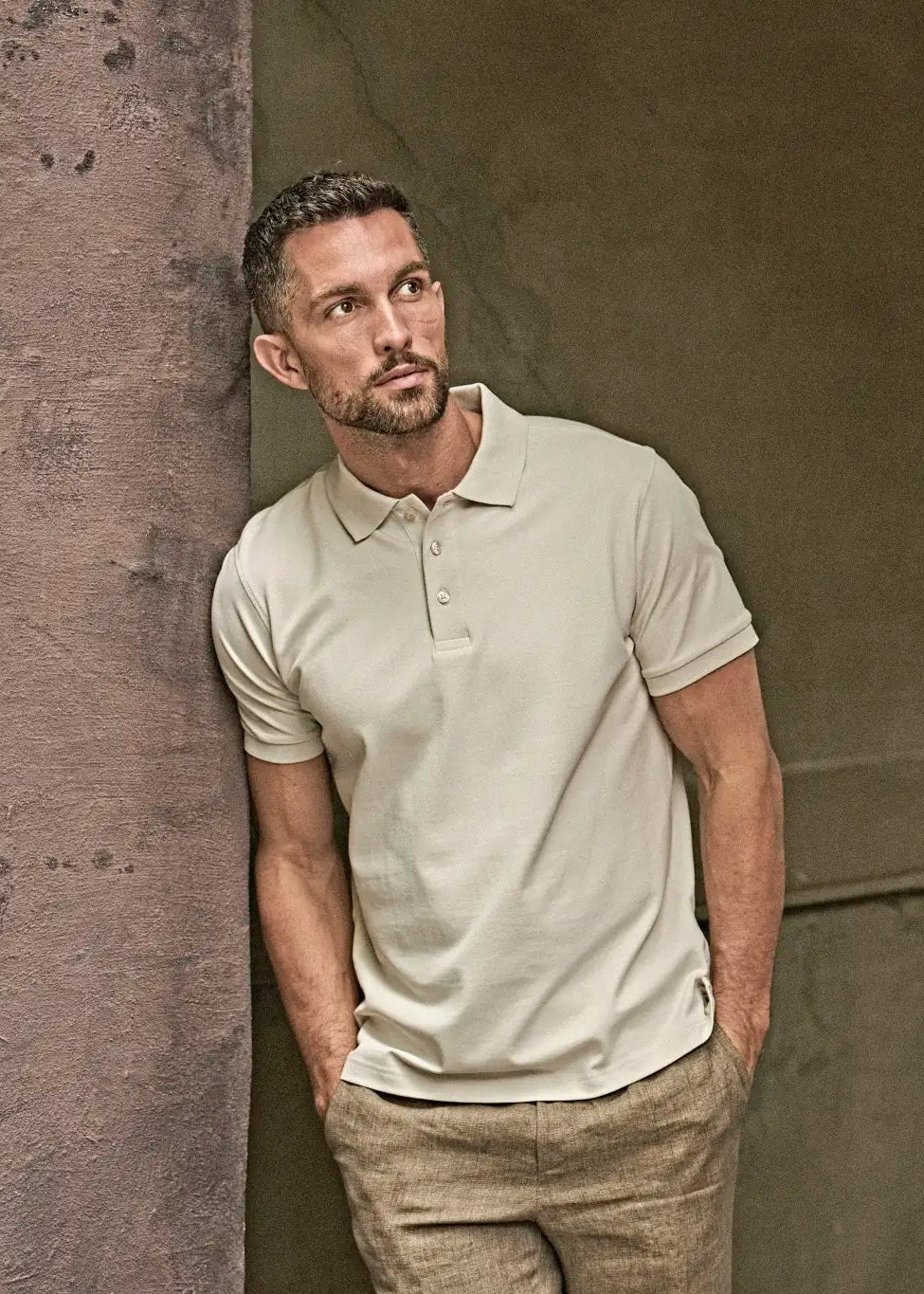 all-groups Men's Luxury Stretch Polo