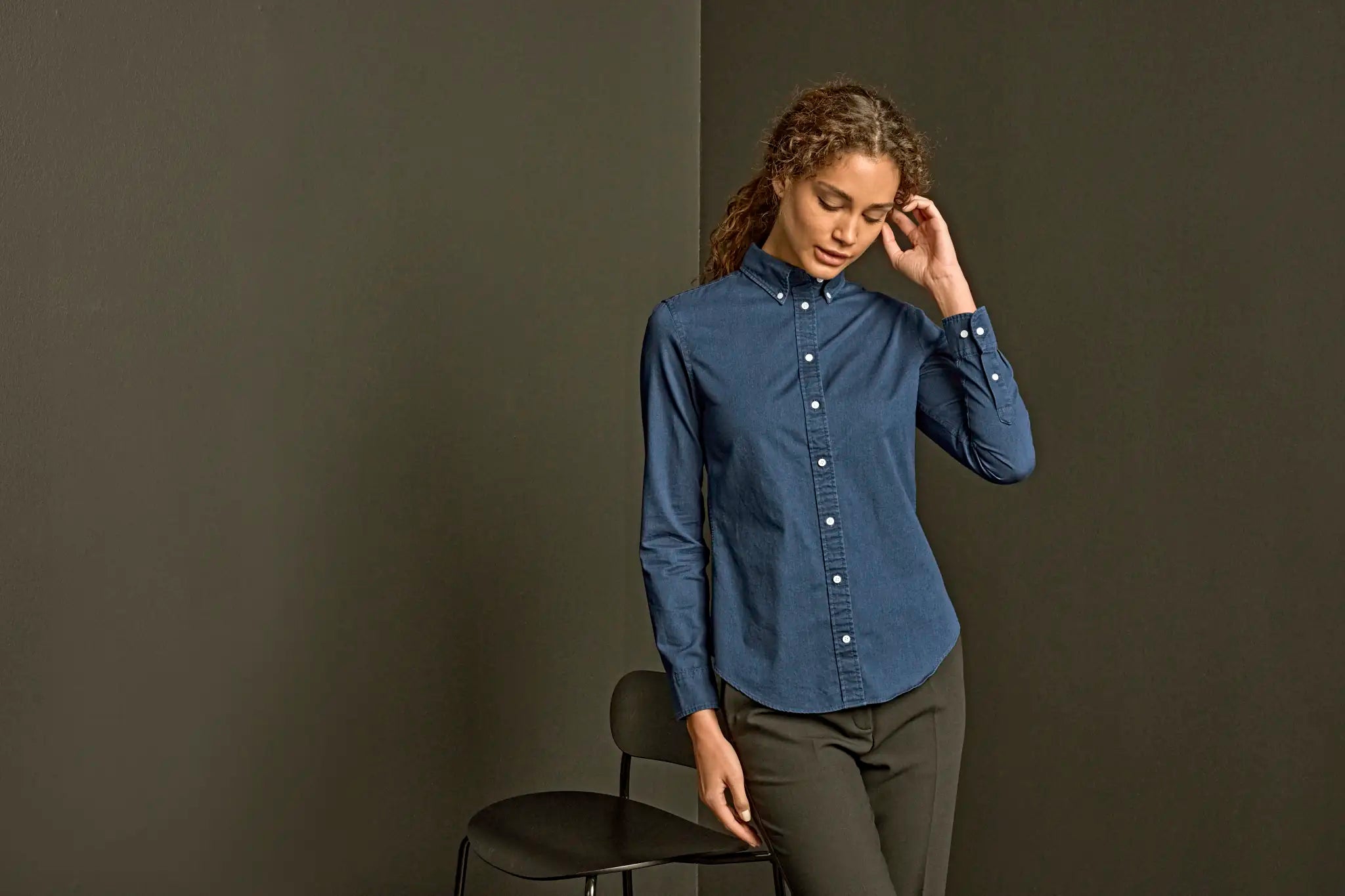 all-groups Women's Casual Twill Shirt