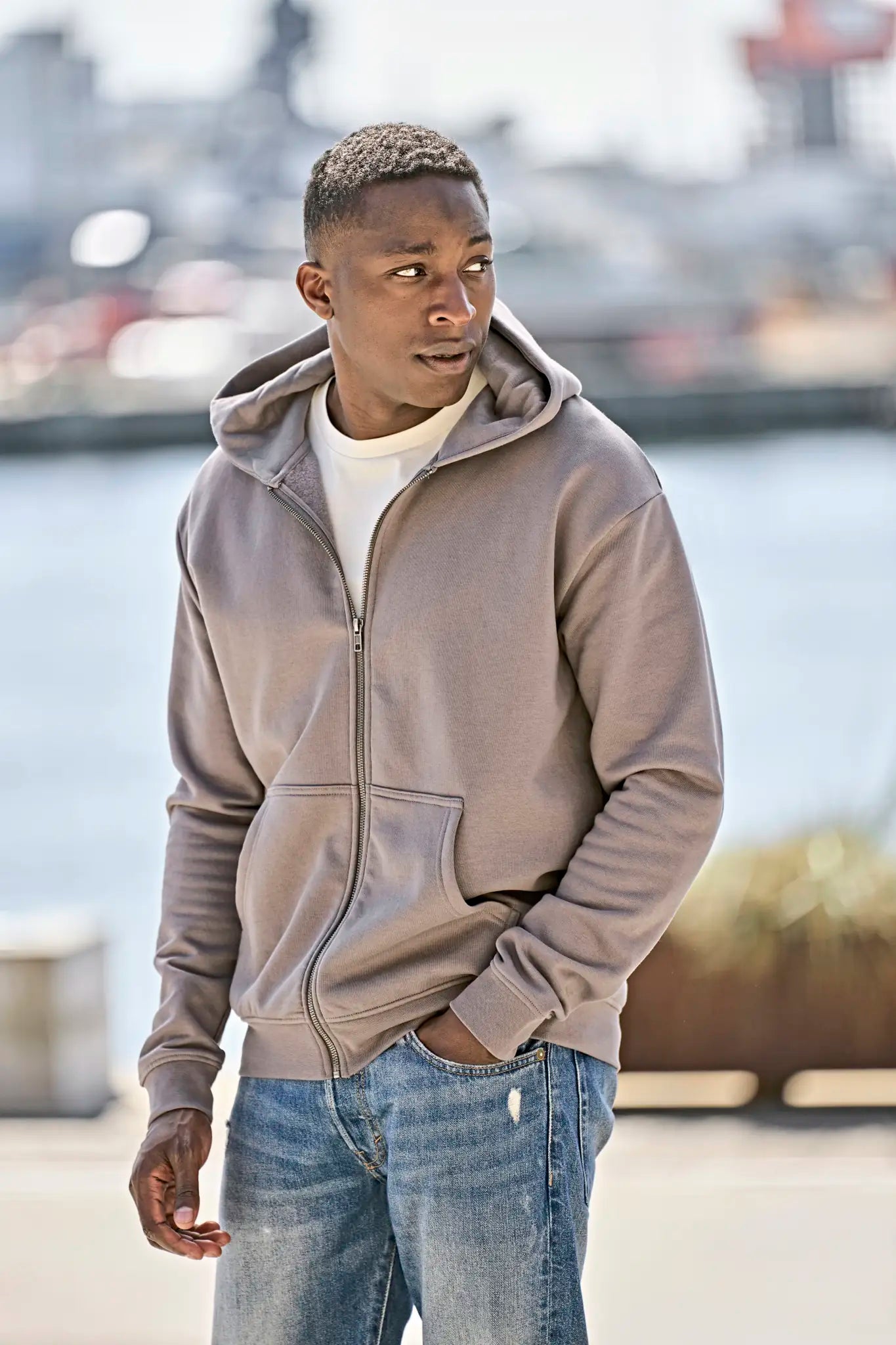 all-groups Men's UNLABELED Hooded Full Zip Sweatshirt
