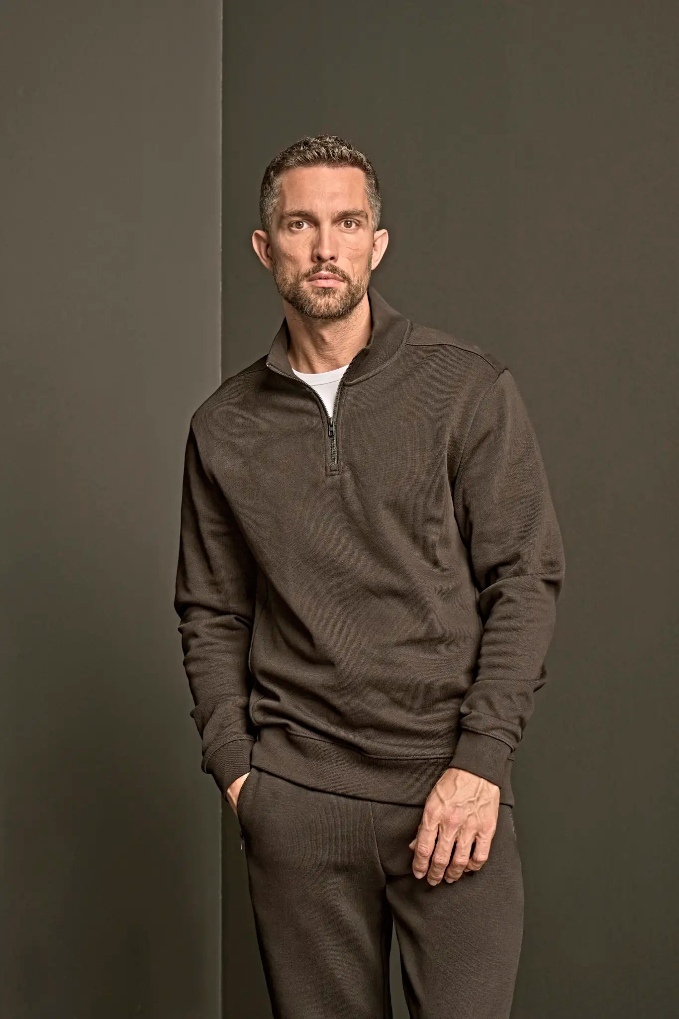 all-groups Unisex Ribbed Interlock Half Zip