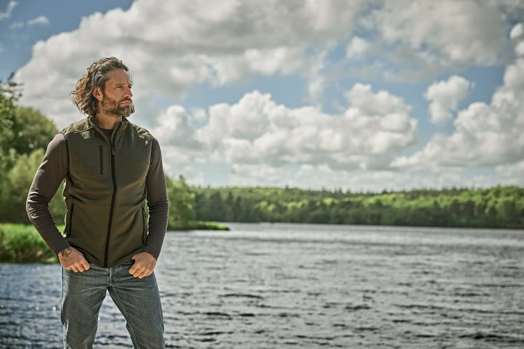 all-groups Men's Stretch Fleece Bodywarmer
