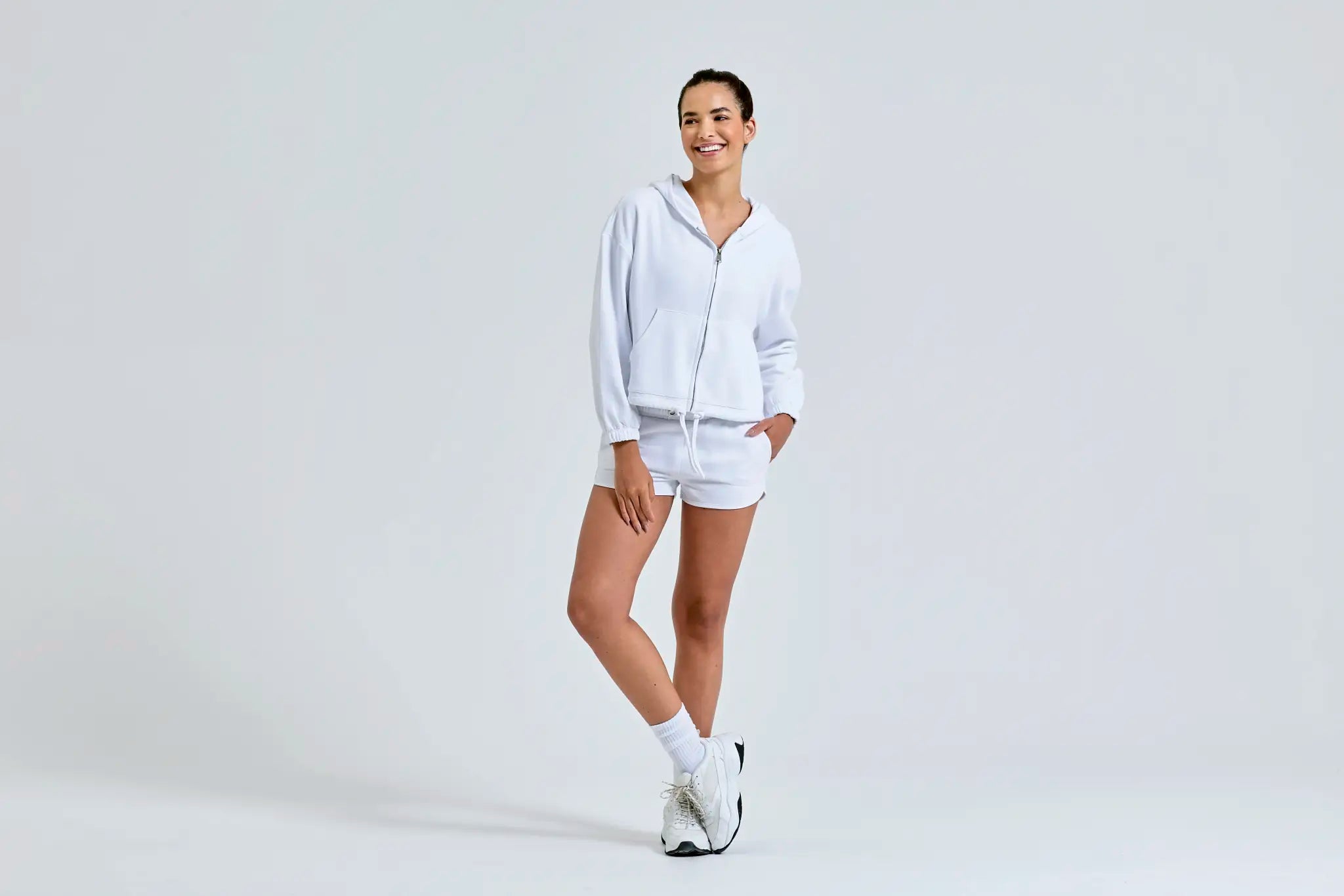 all-groups Women's Recycled Drawstring Full Zip Hoodie