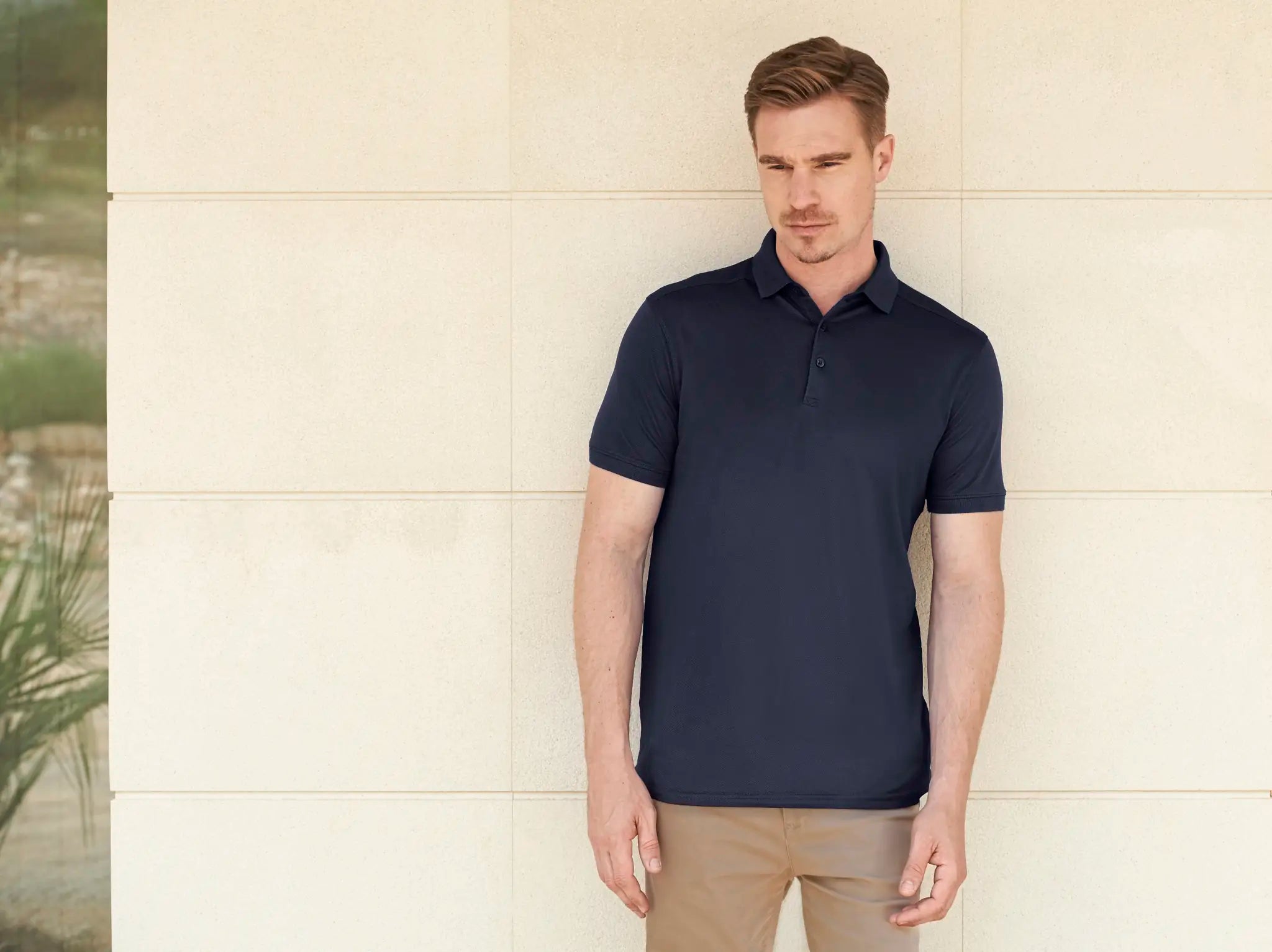 all-groups Men's Slim Fit Stretch Polo Shirt Wicking Finish